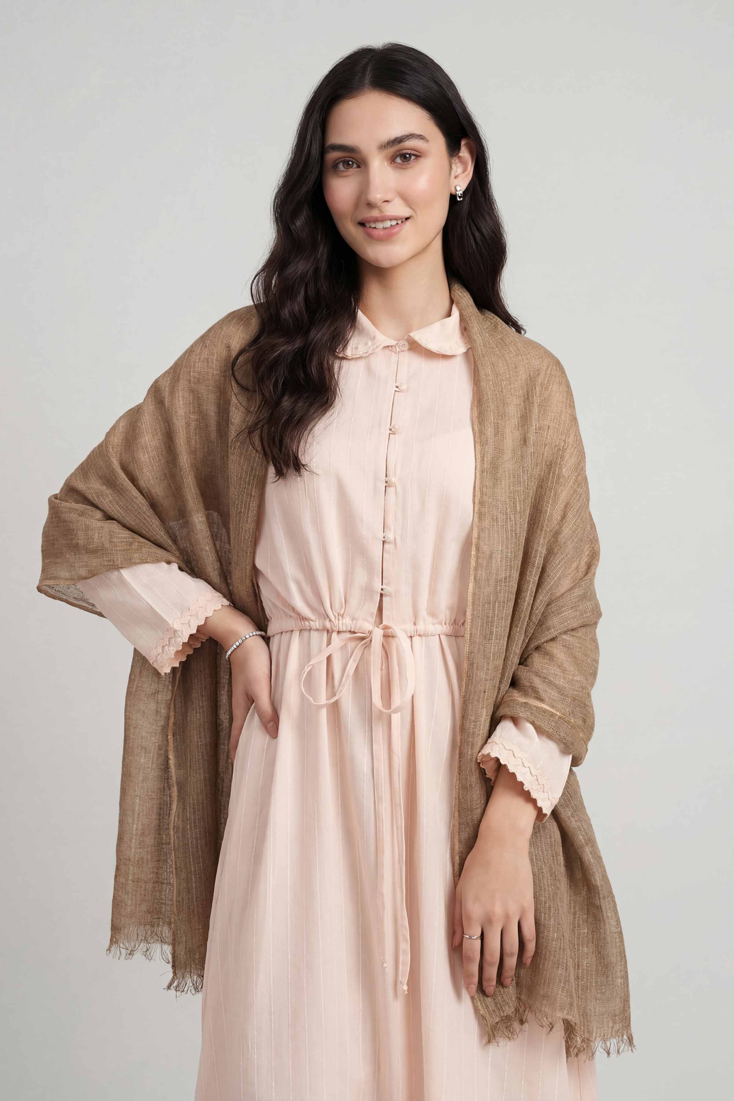 Brown Women Scarf-447422113