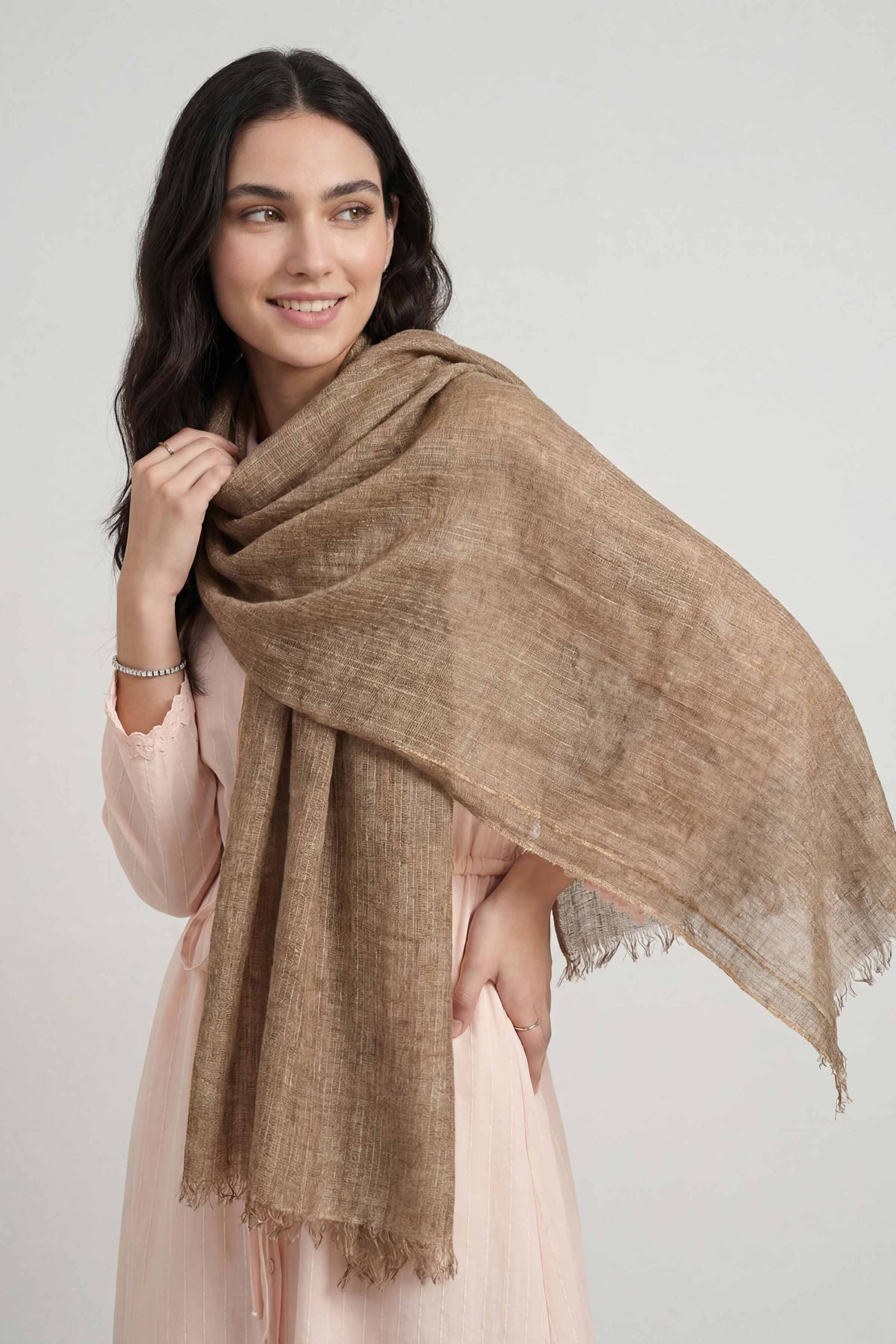 Brown Women Scarf-447422113