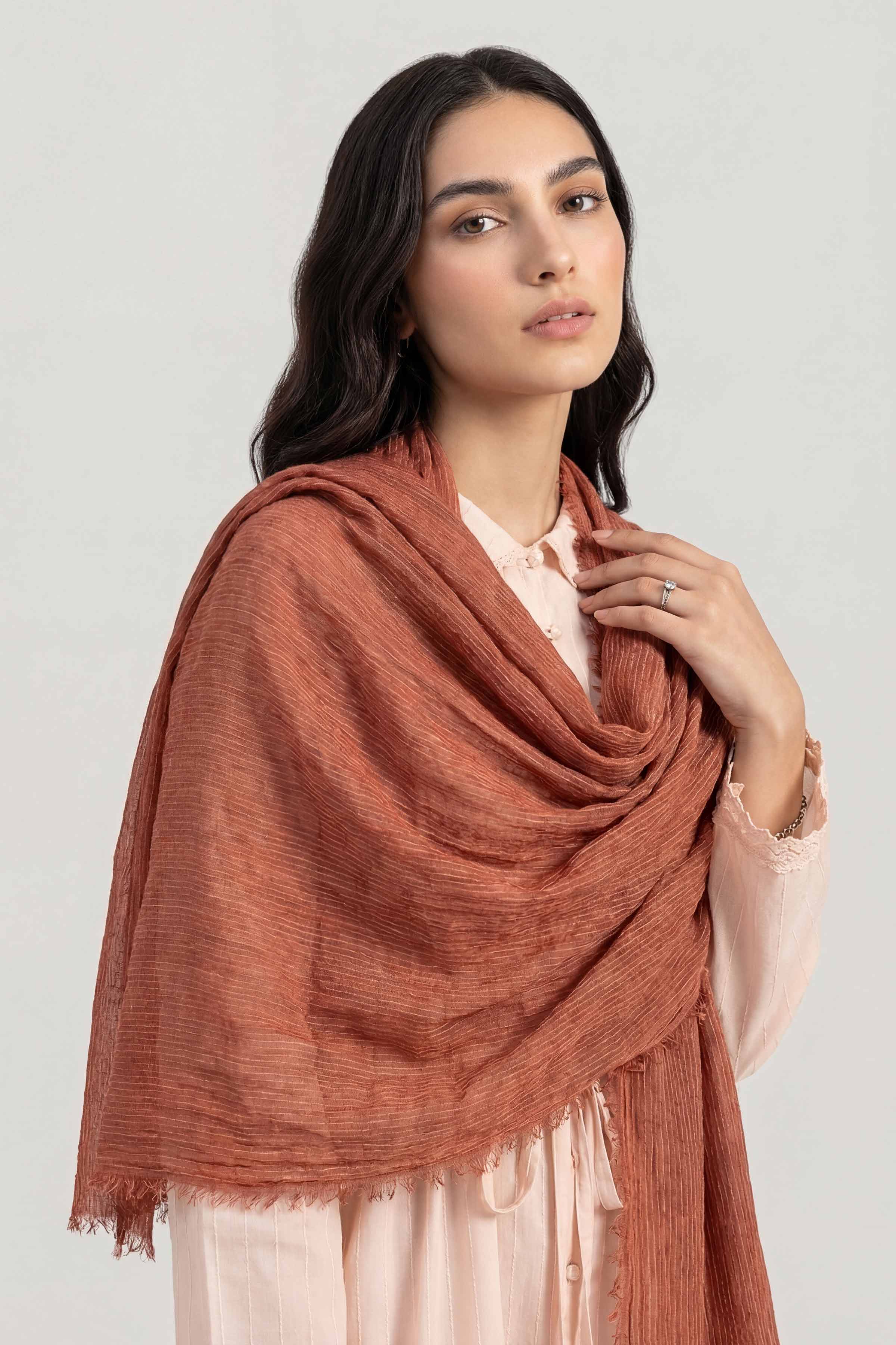 Brown Women Scarf-447442113