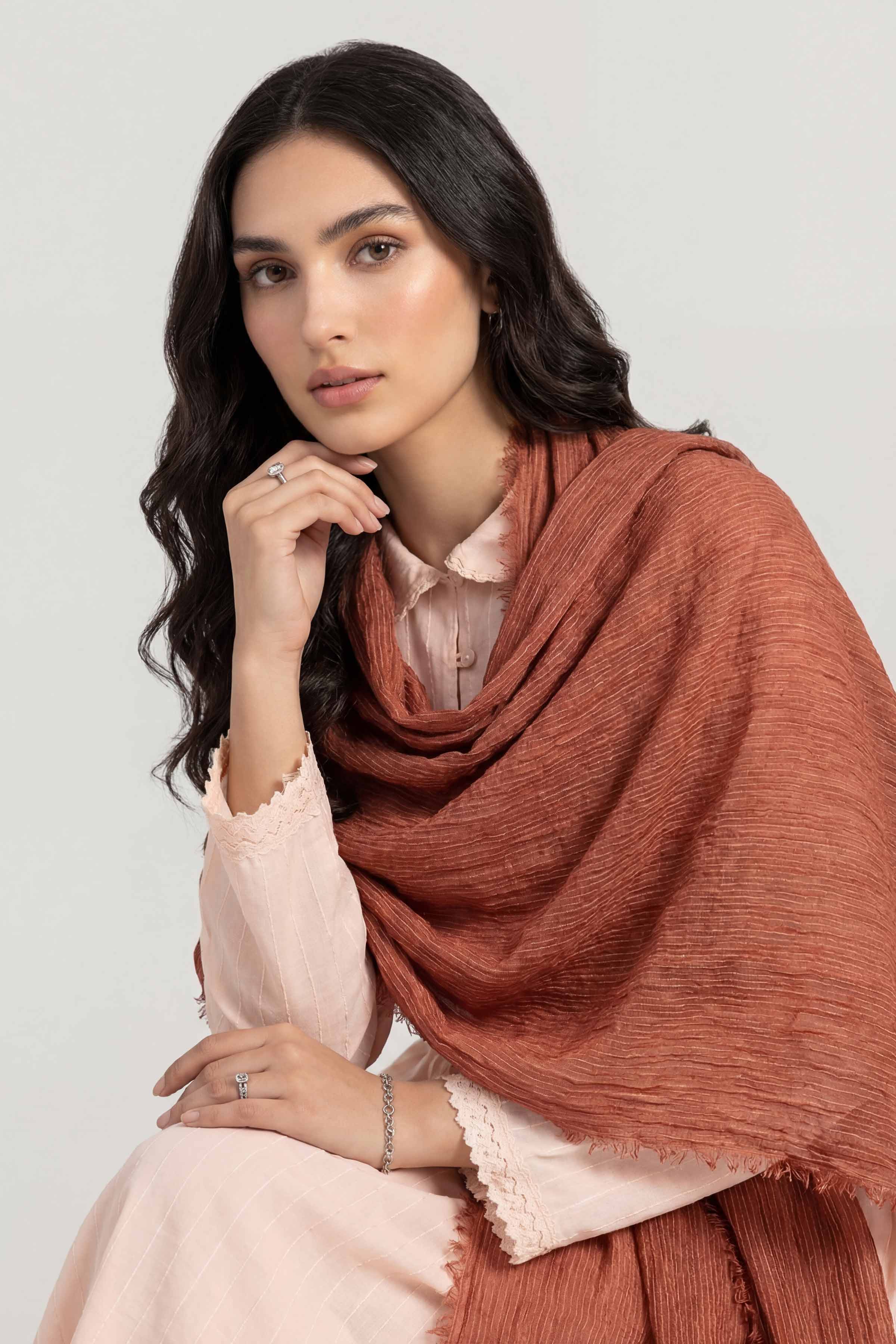 Brown Women Scarf-447442113