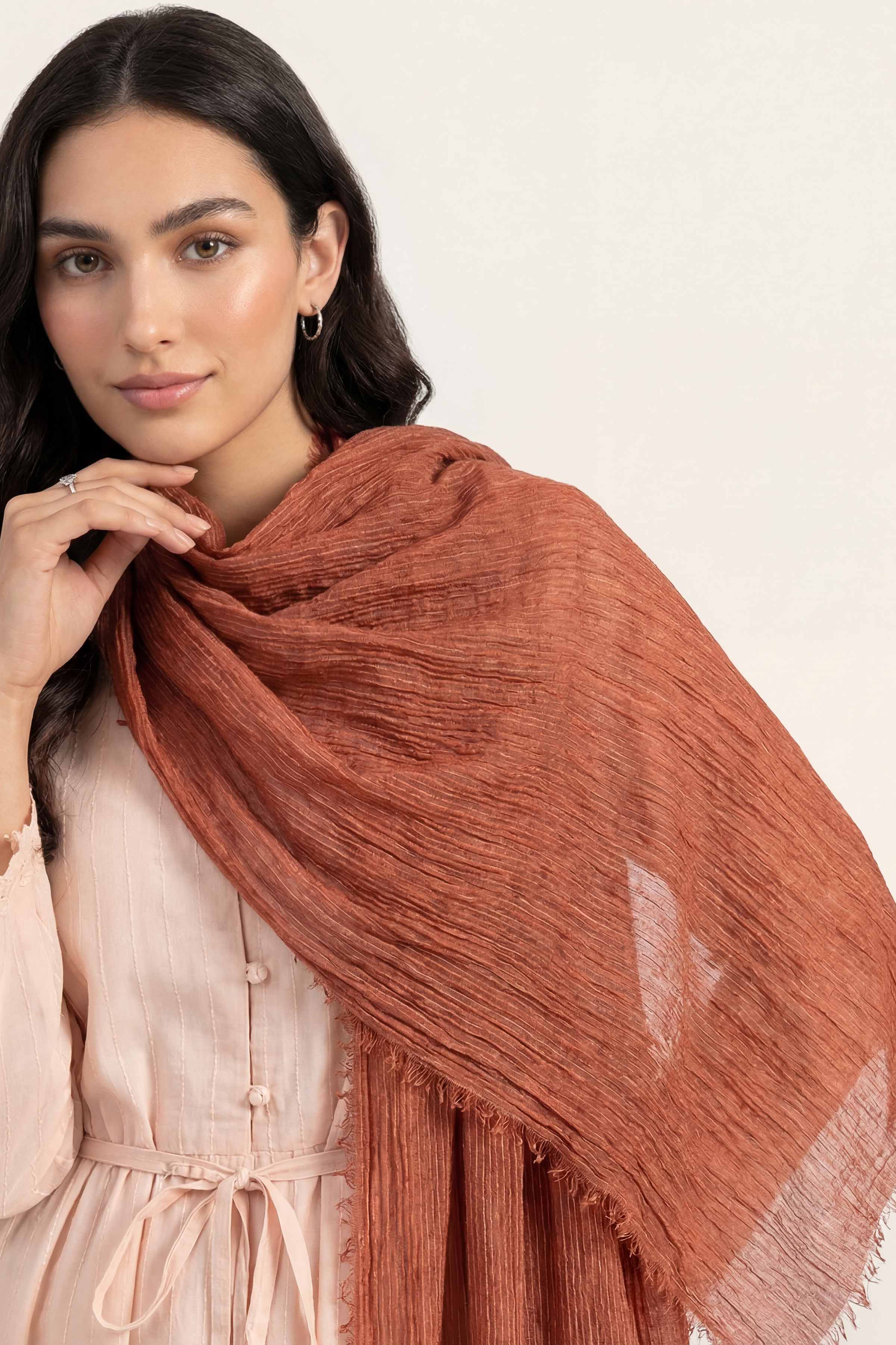 Brown Women Scarf-447442113