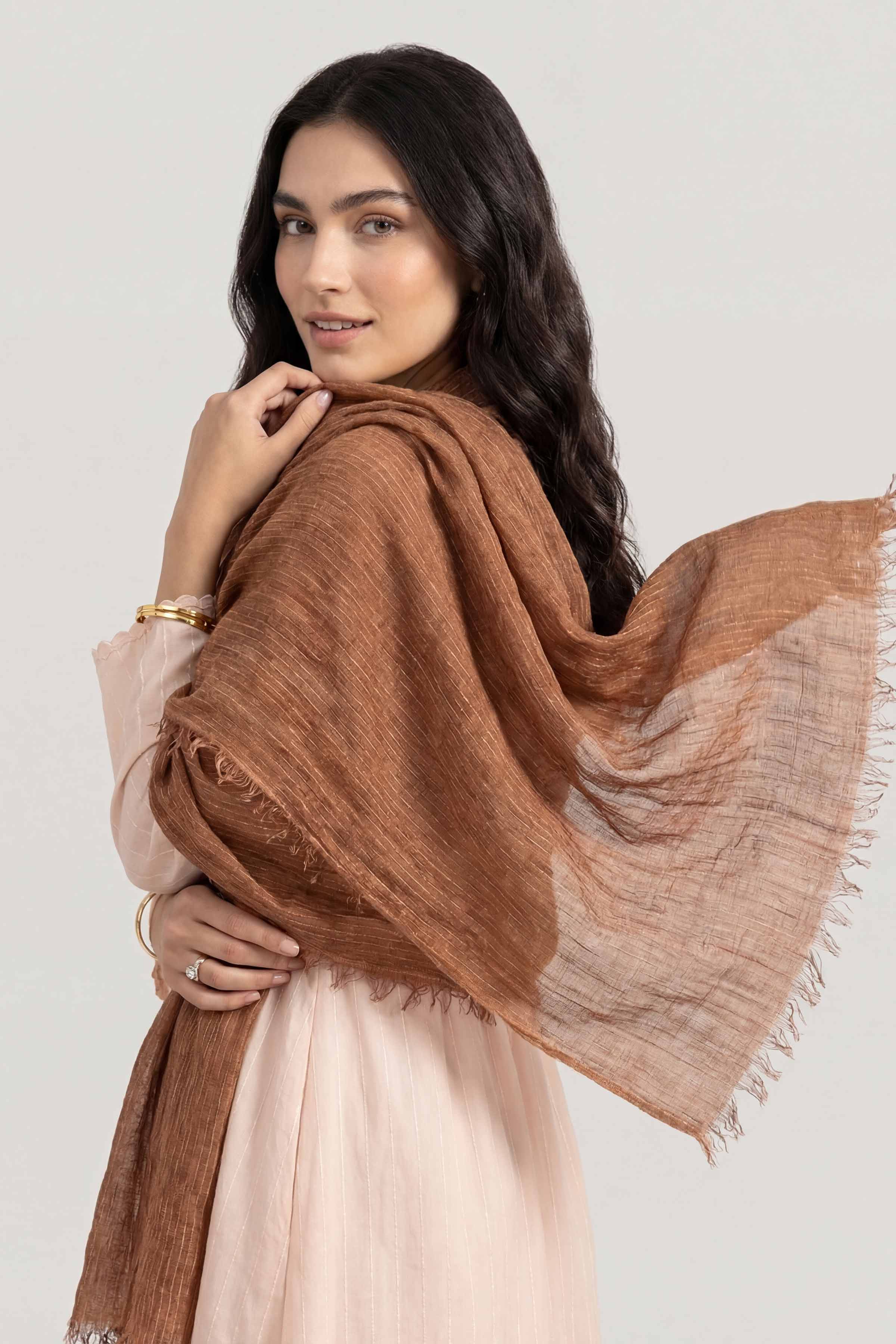 Orange Women Scarf-447452106