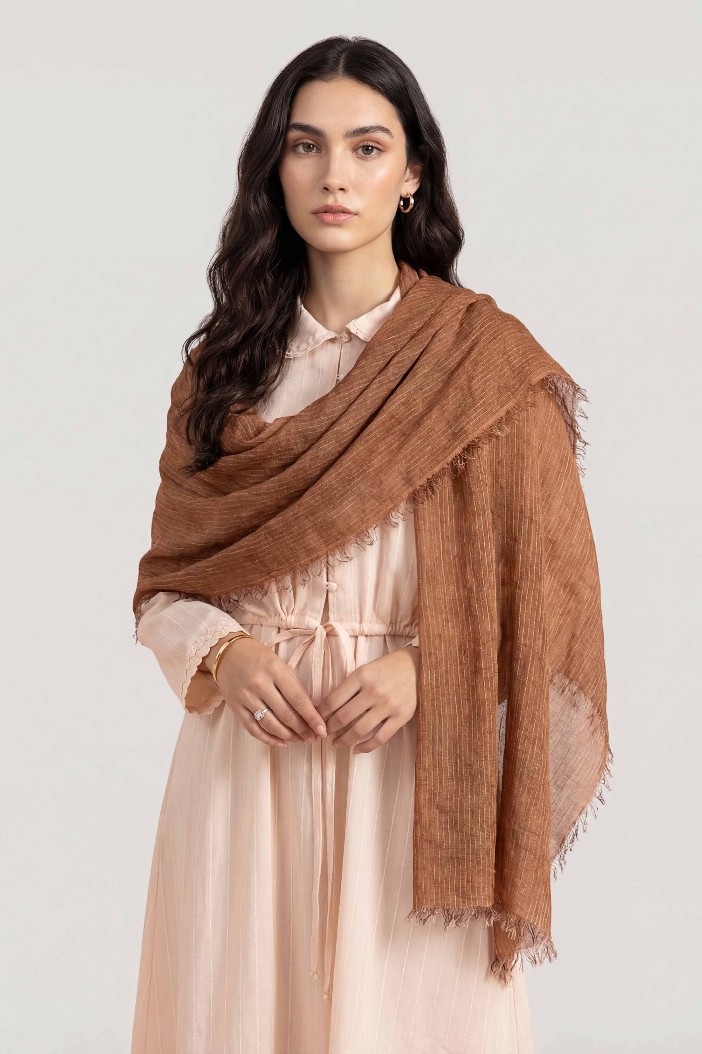 Orange Women Scarf-447452106