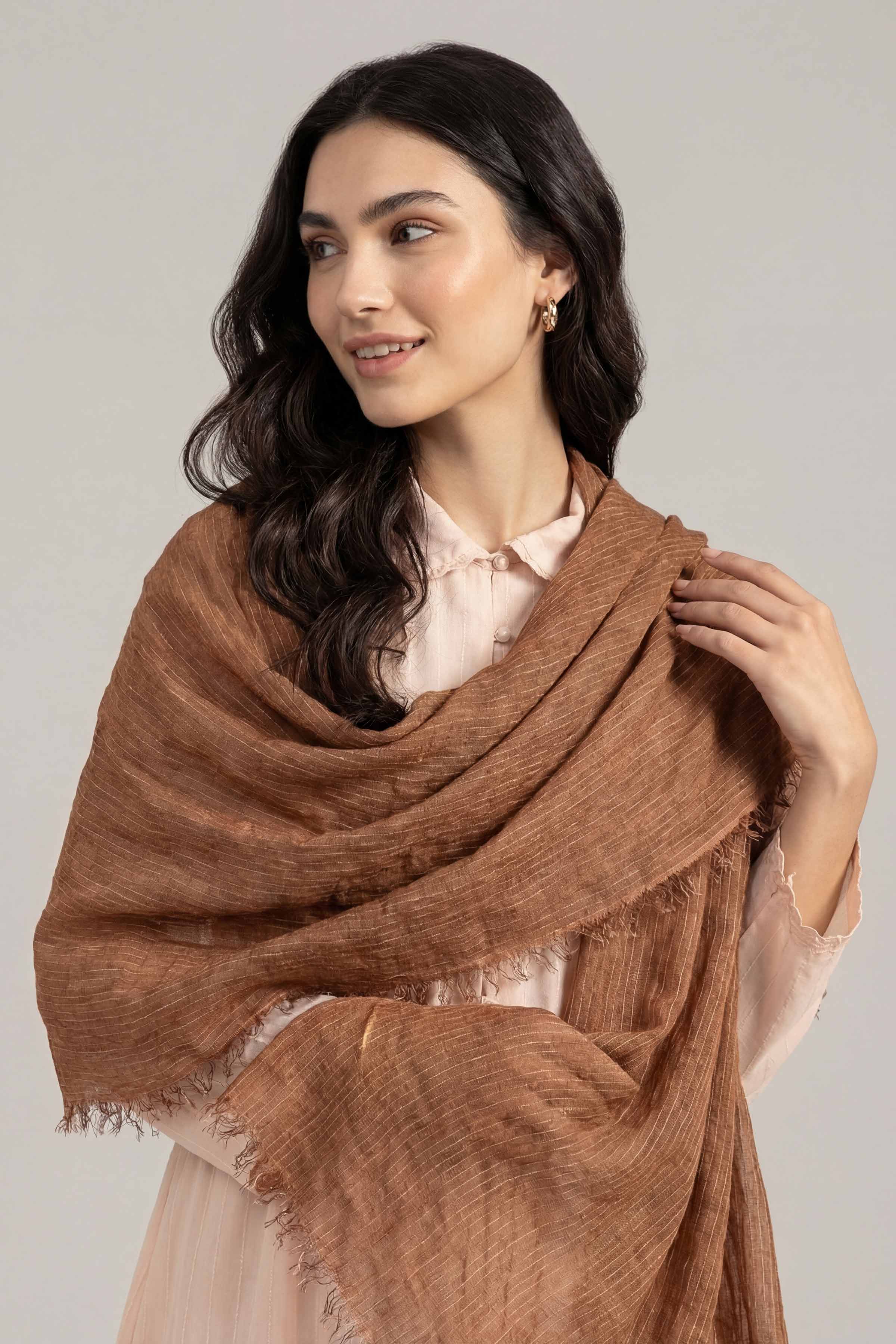 Orange Women Scarf-447452106