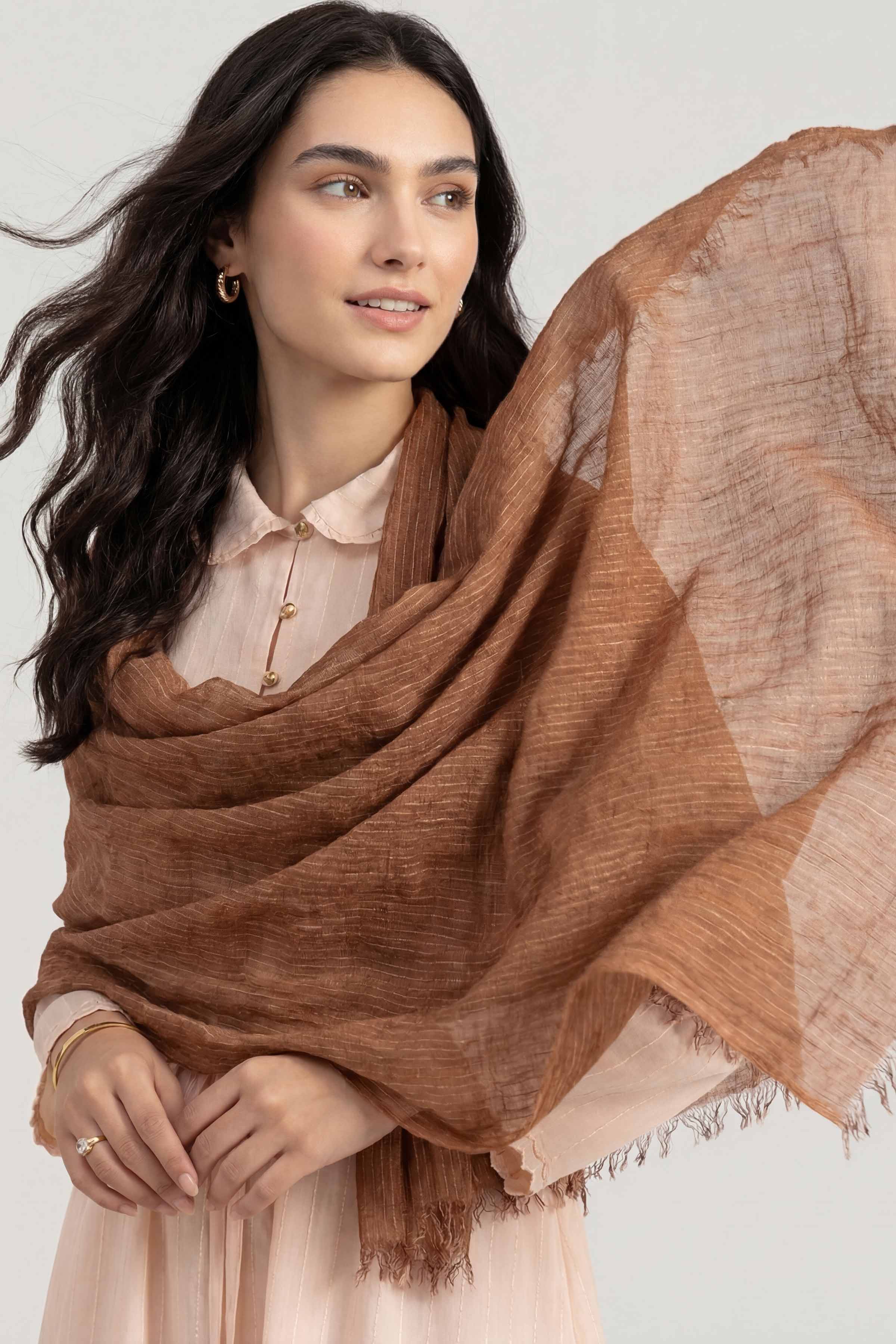 Orange Women Scarf-447452106