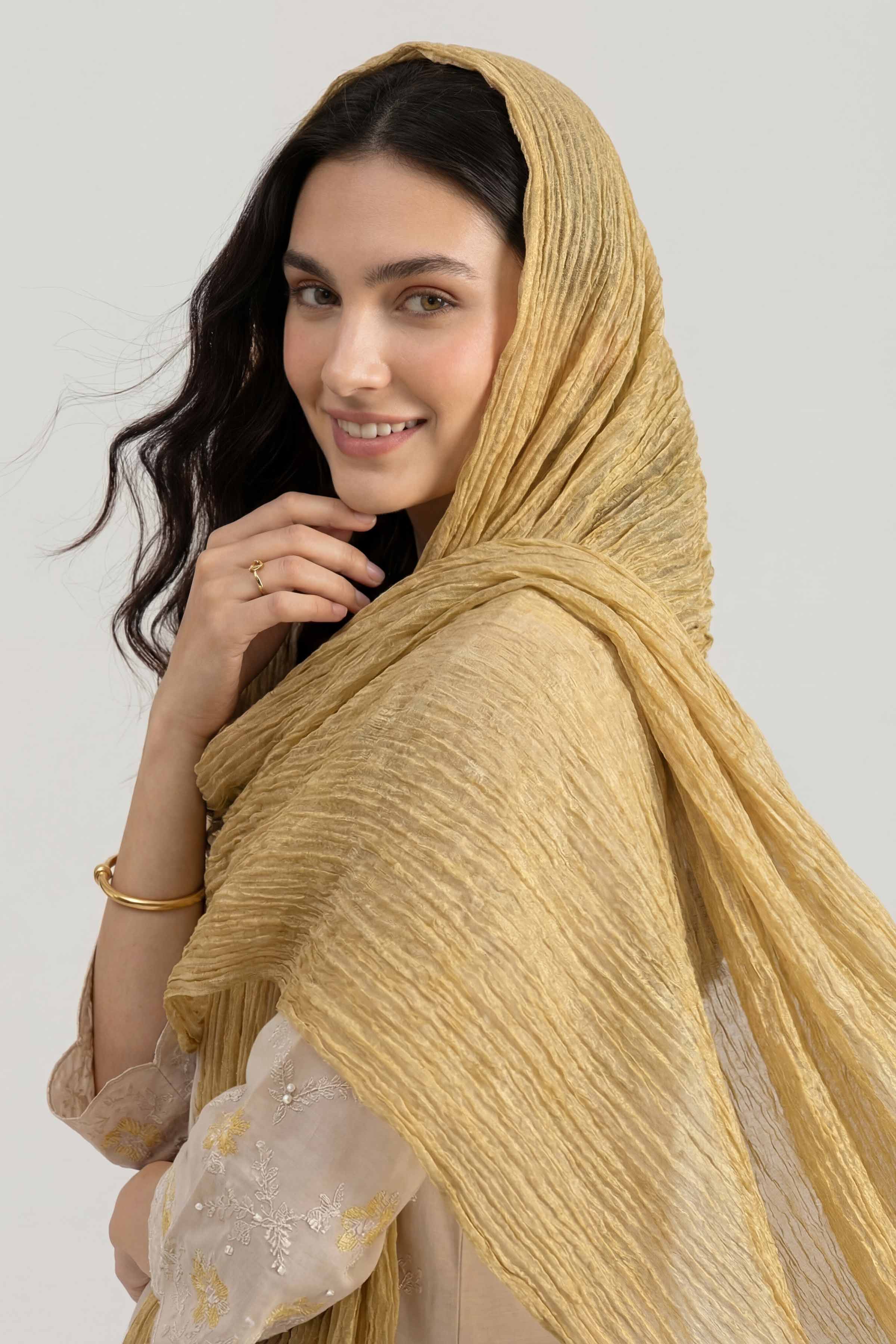 Yellow Women Scarf-447462102