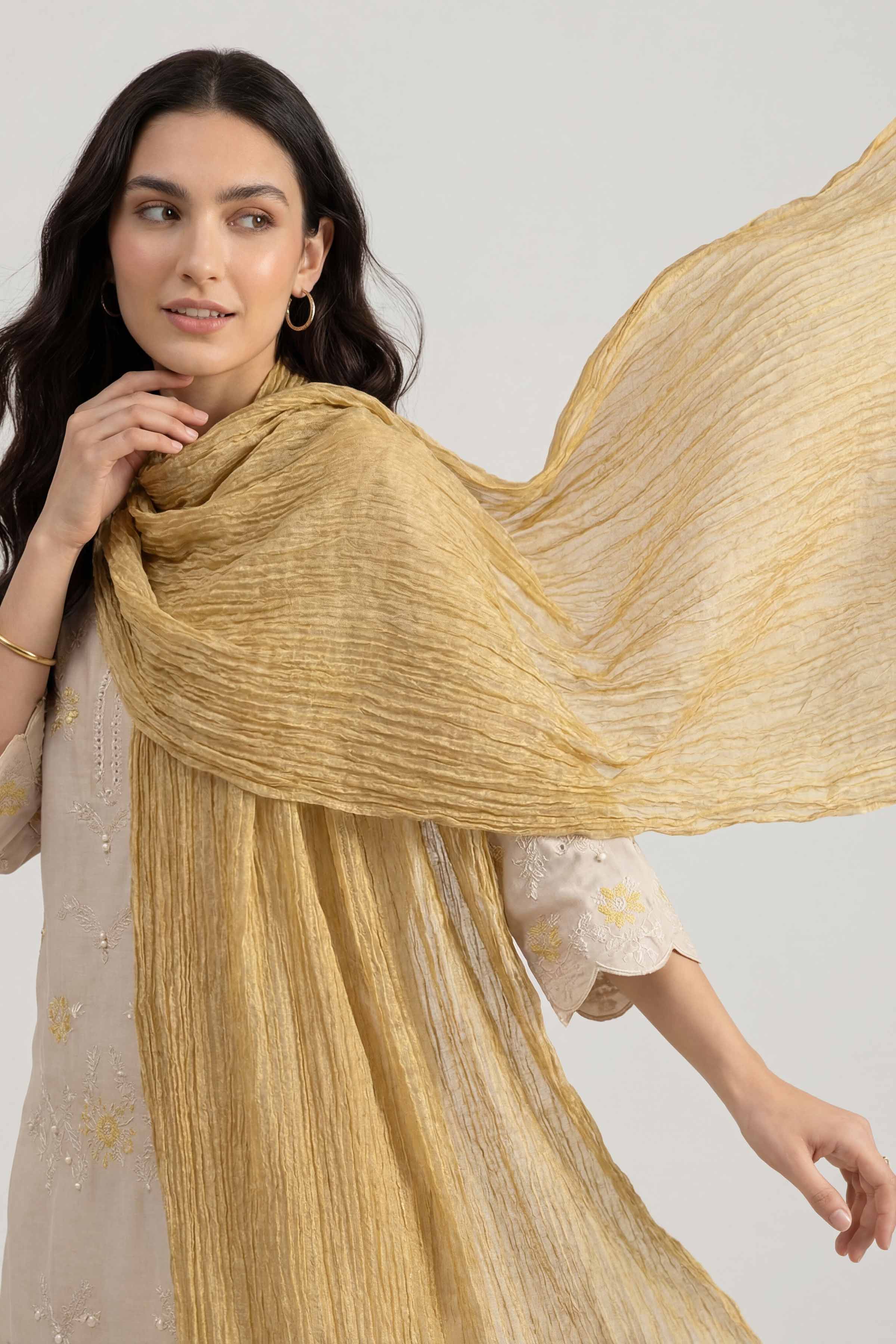 Yellow Women Scarf-447462102