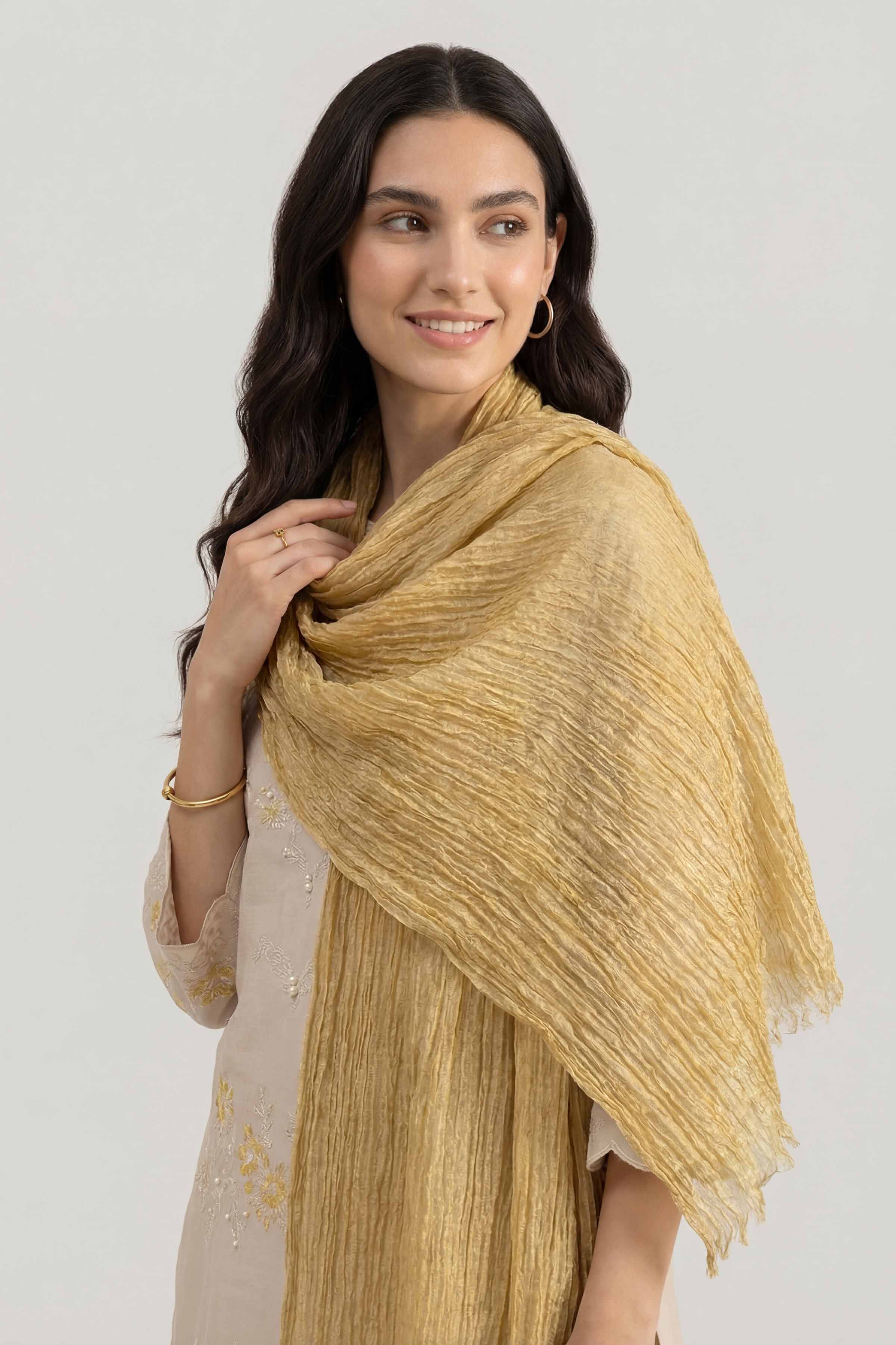 Yellow Women Scarf-447462102