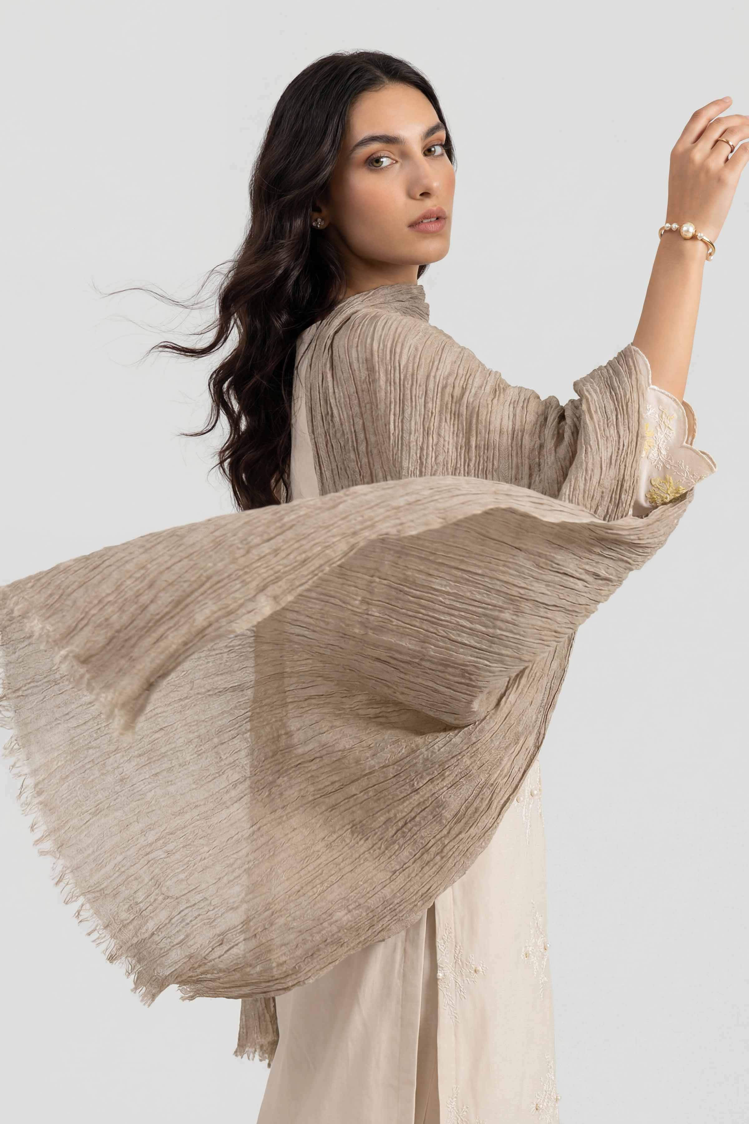 Beige Women Scarf-447462118