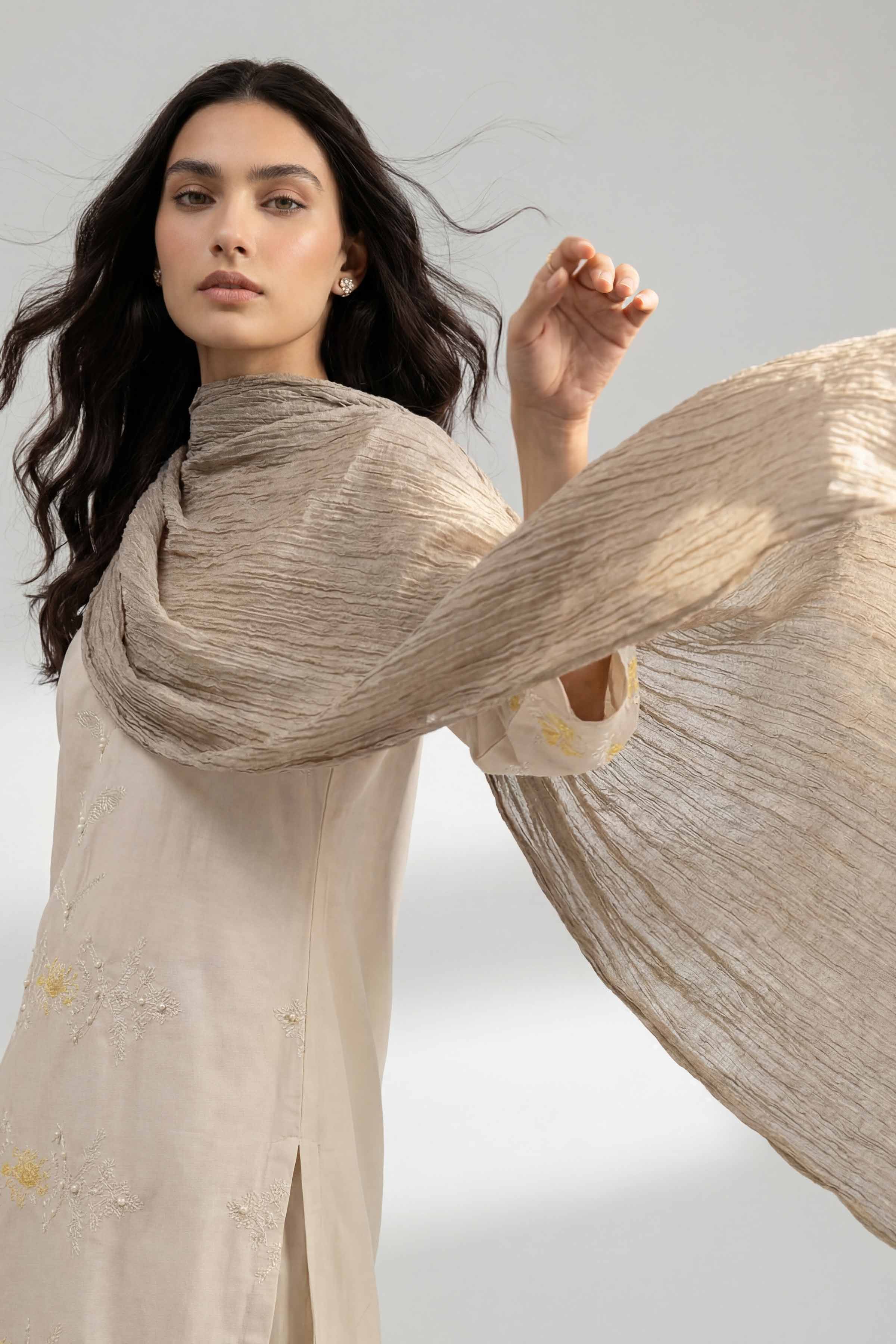 Beige Women Scarf-447462118