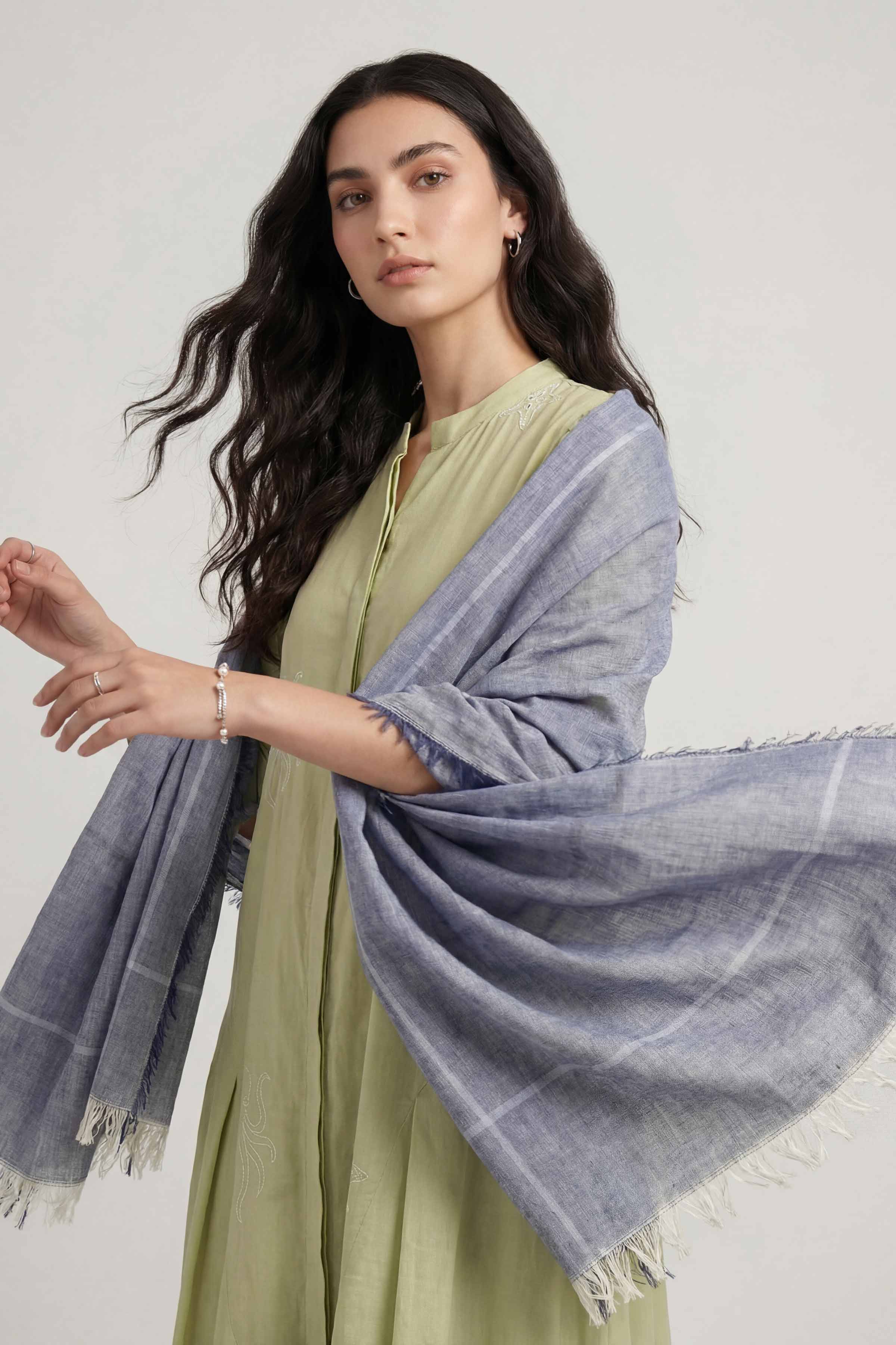 Blue Women Scarf-447472108