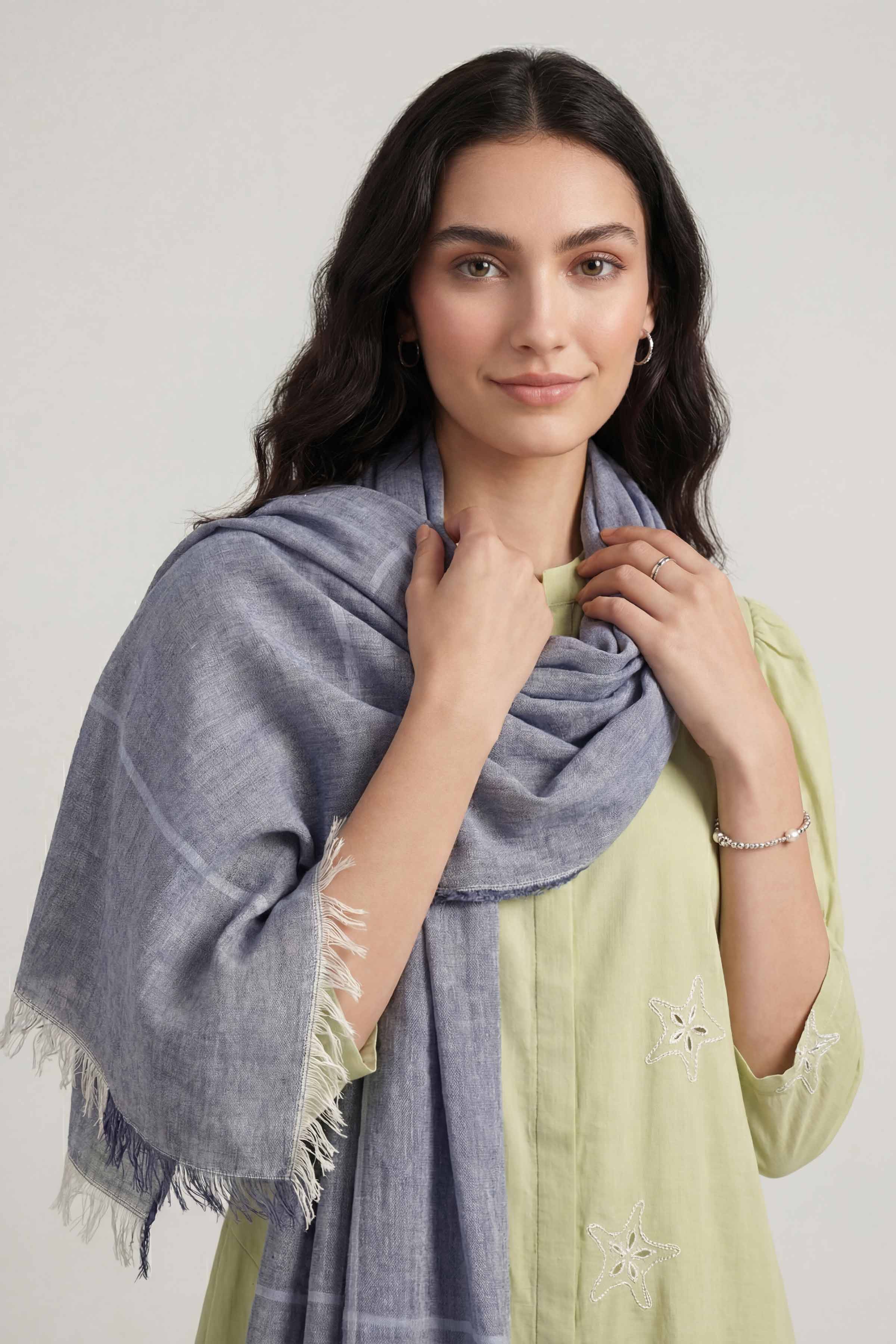 Blue Women Scarf-447472108