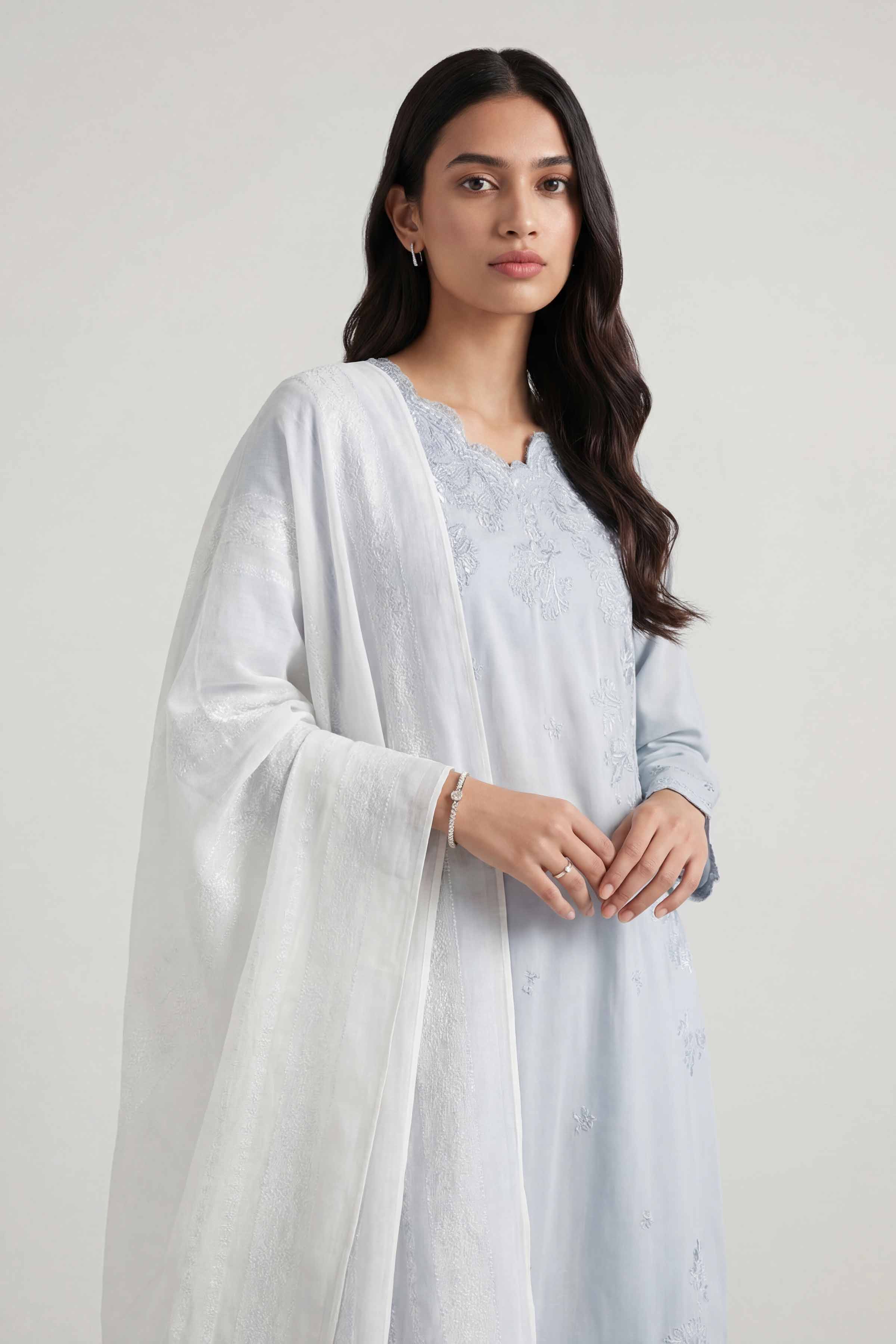 White Women Scarf-447492112