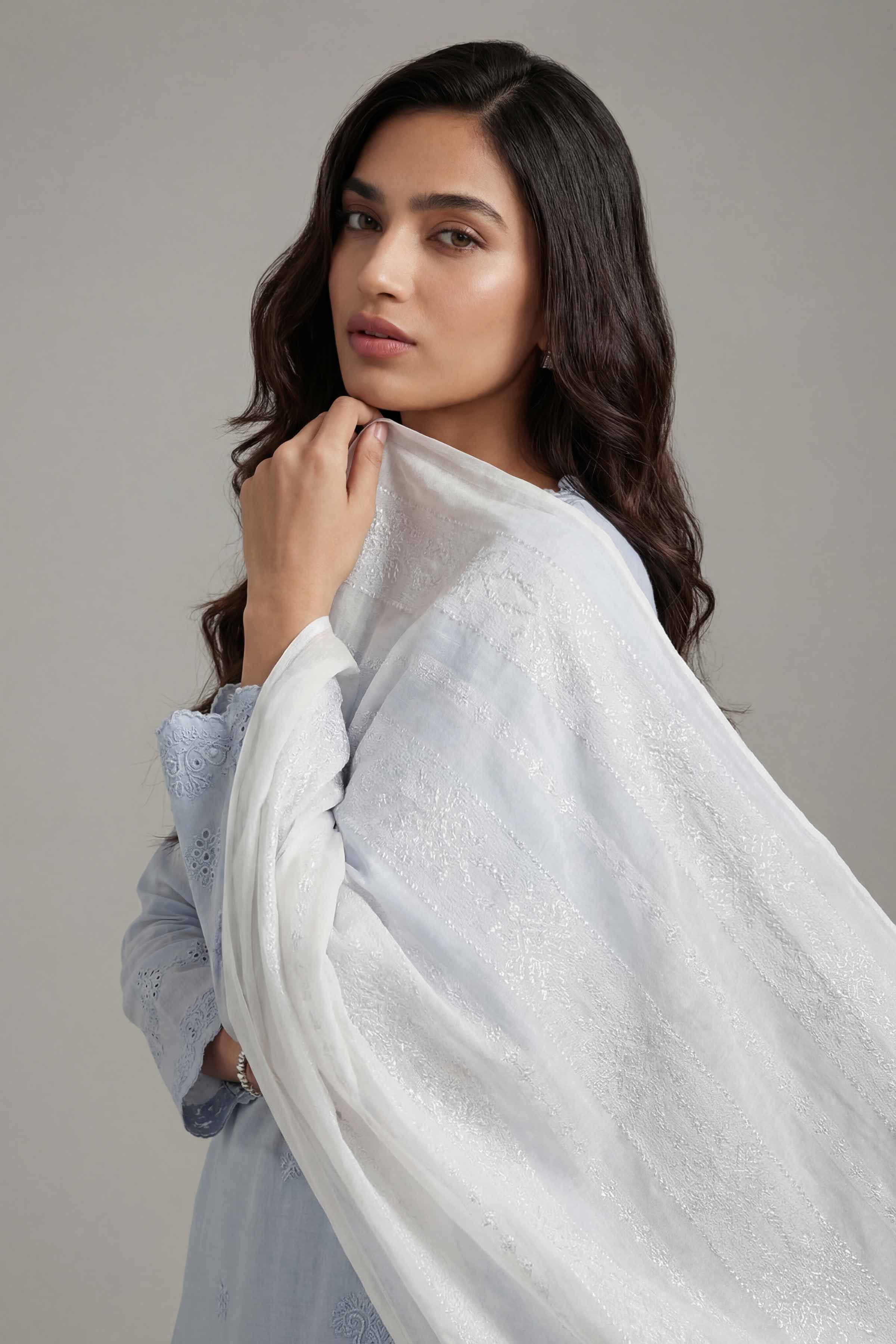 White Women Scarf-447492112