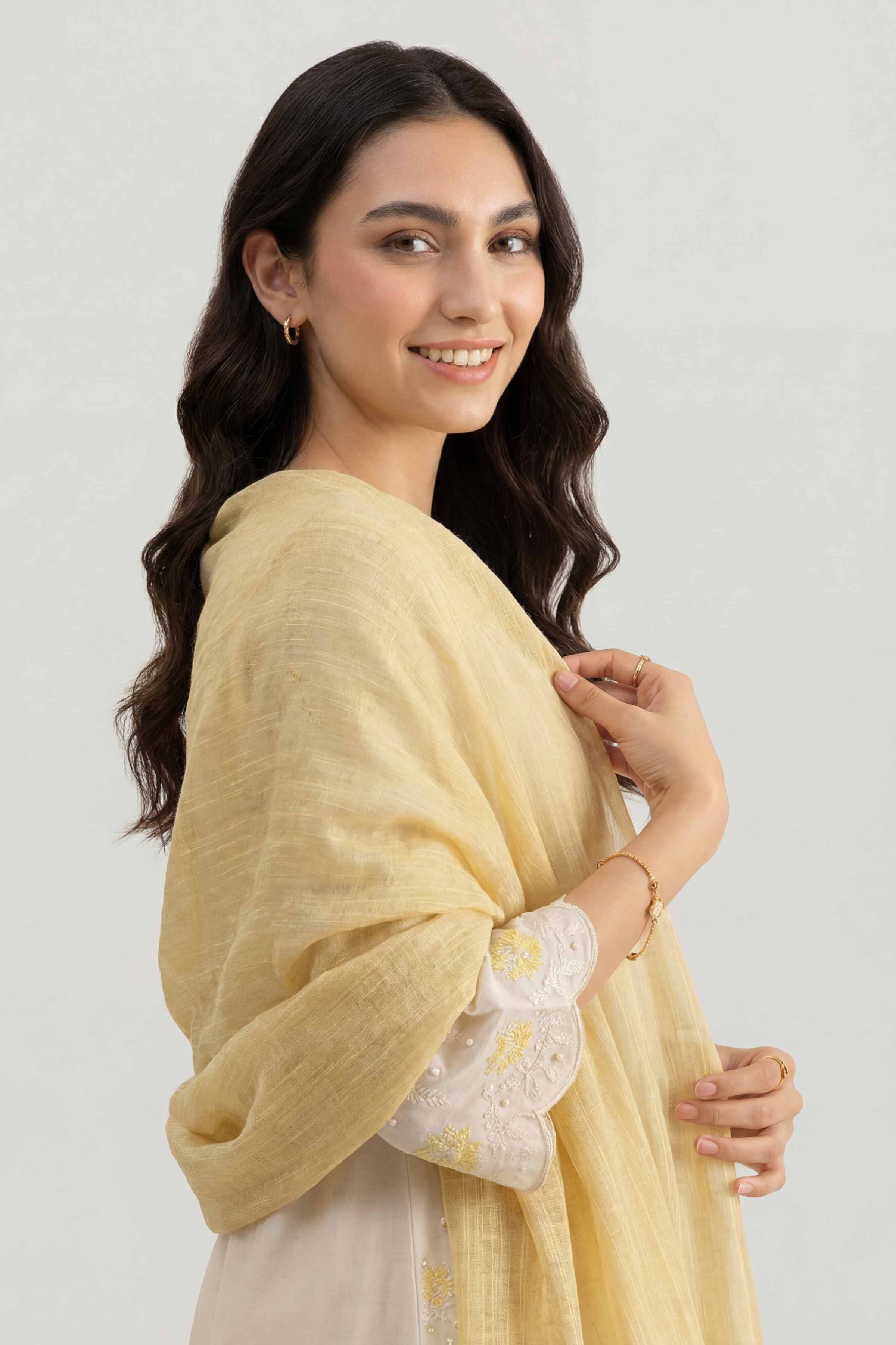 Yellow Women Scarf-447522102