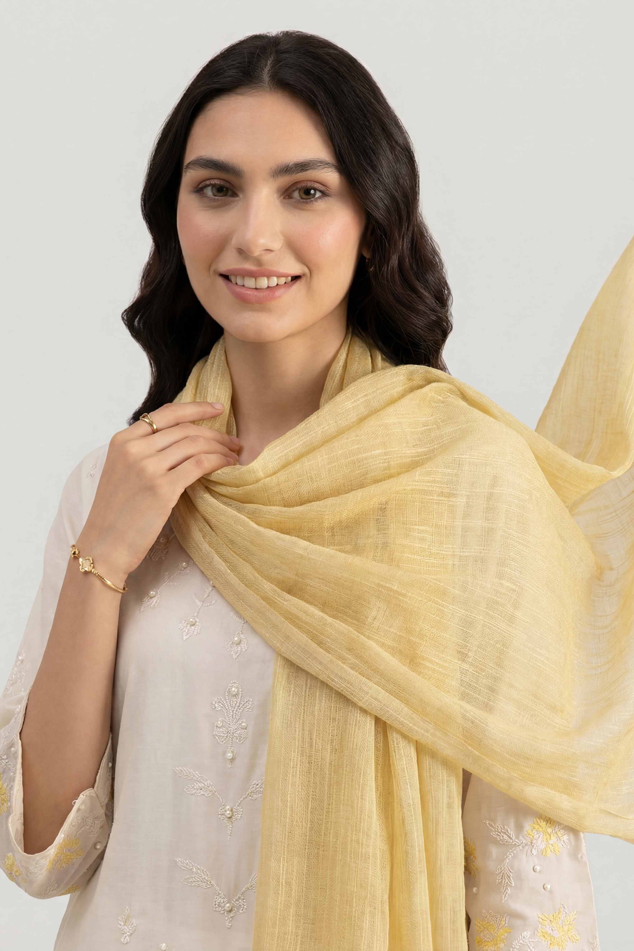 Yellow Women Scarf-447522102