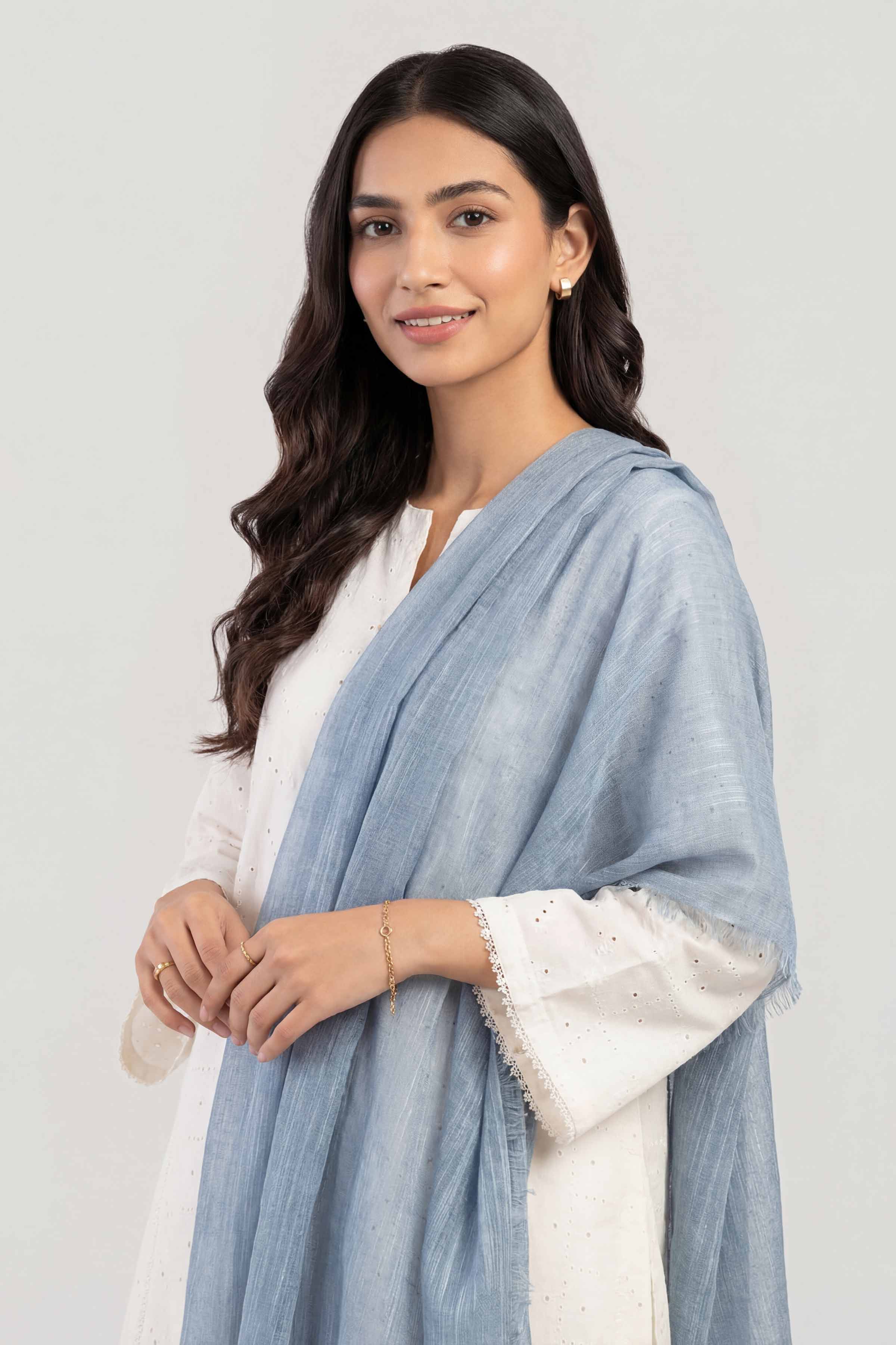 Light Blue Women Scarf-447522108