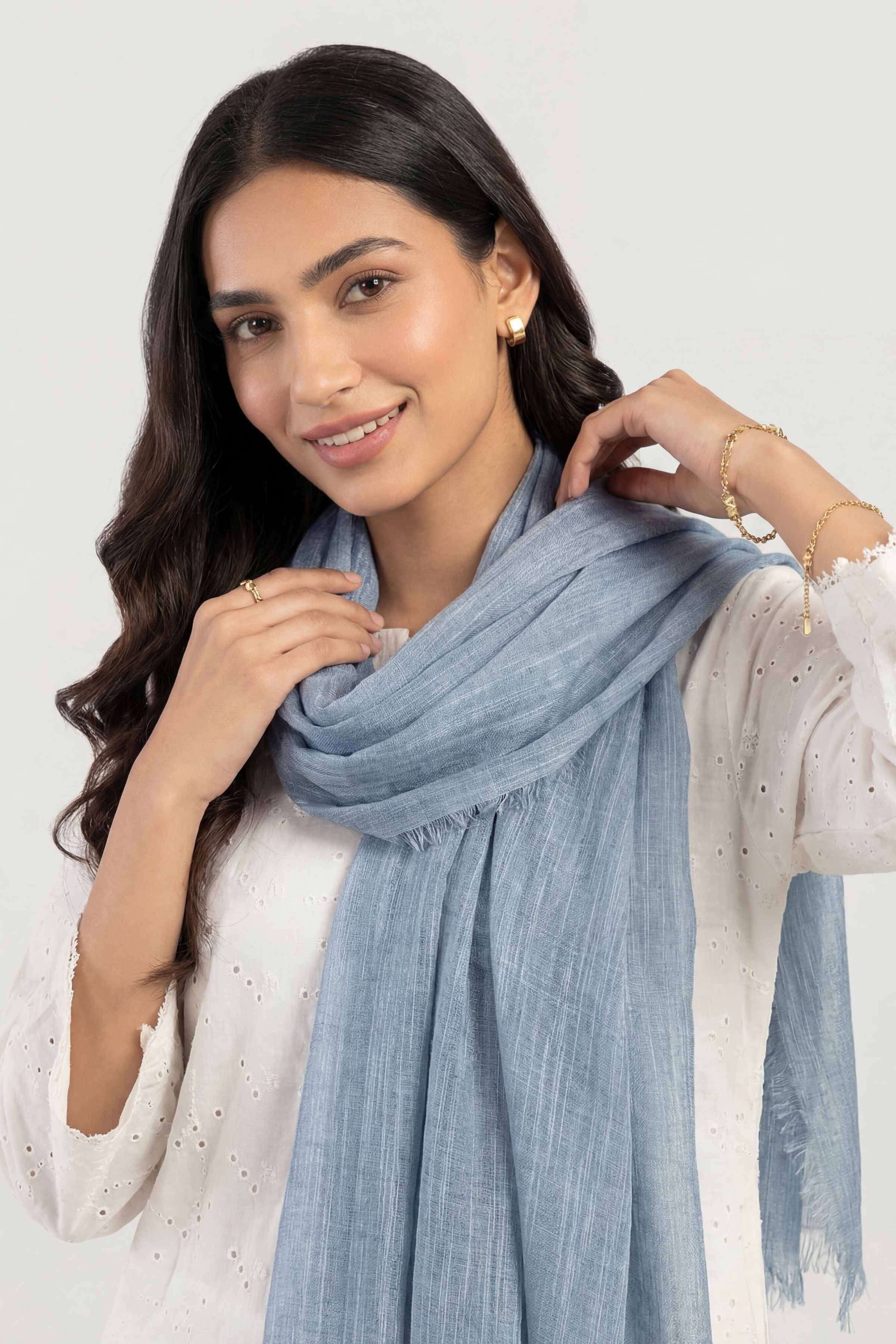 Light Blue Women Scarf-447522108
