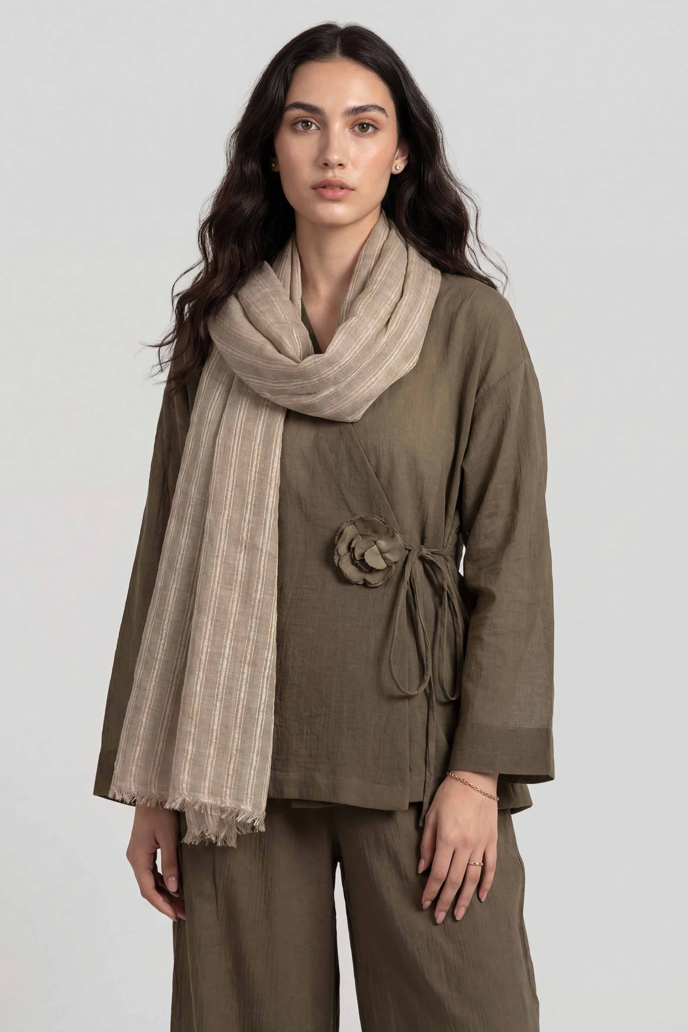 Beige Women Scarf-447742118