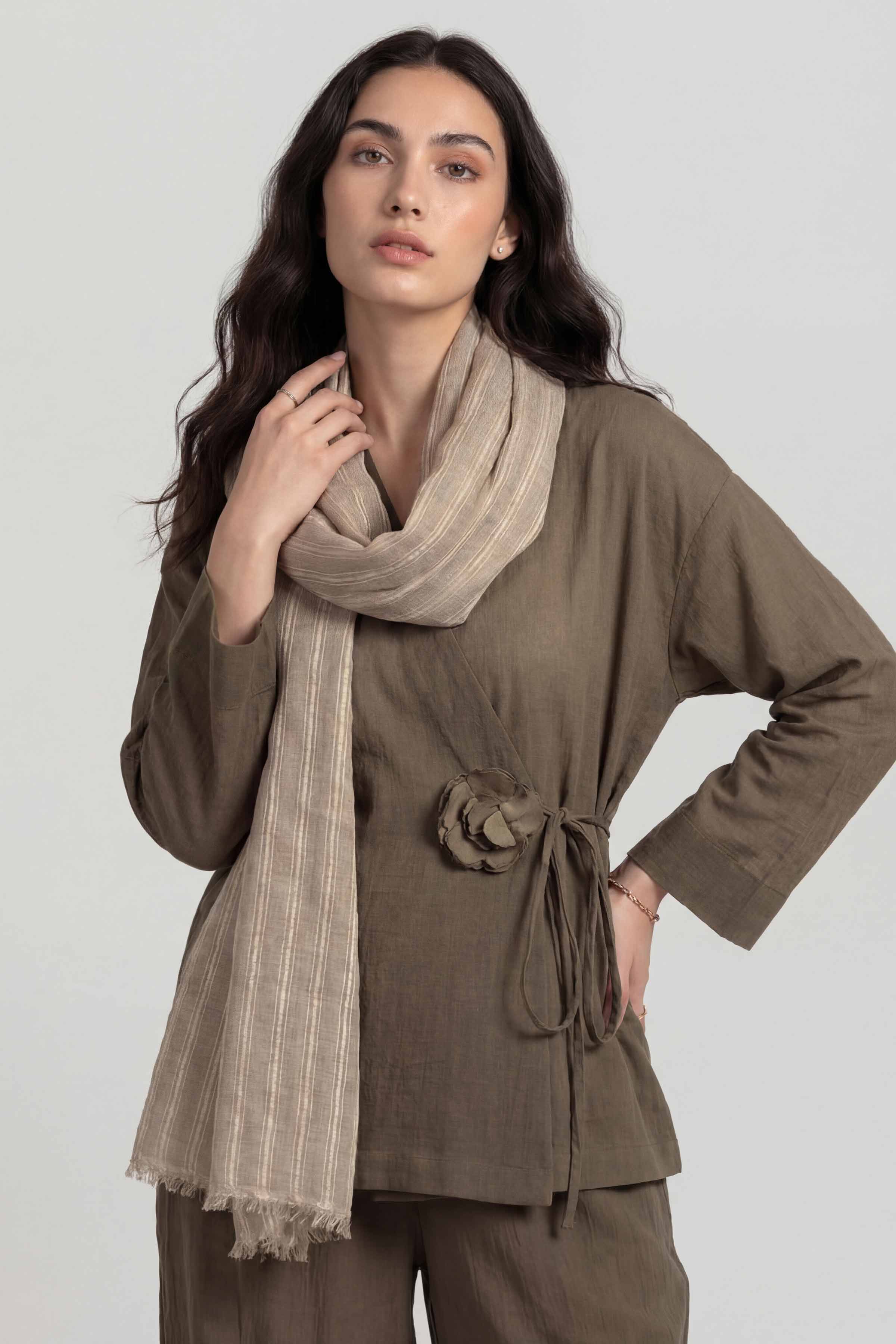 Beige Women Scarf-447742118