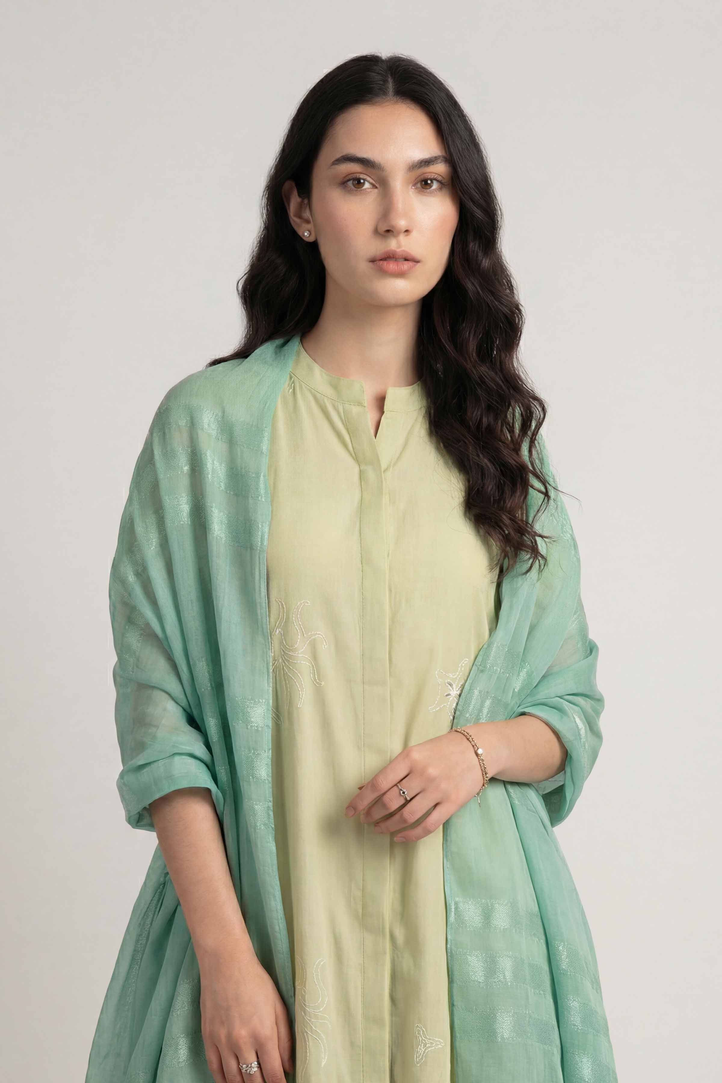 Green Women Scarf-447782104