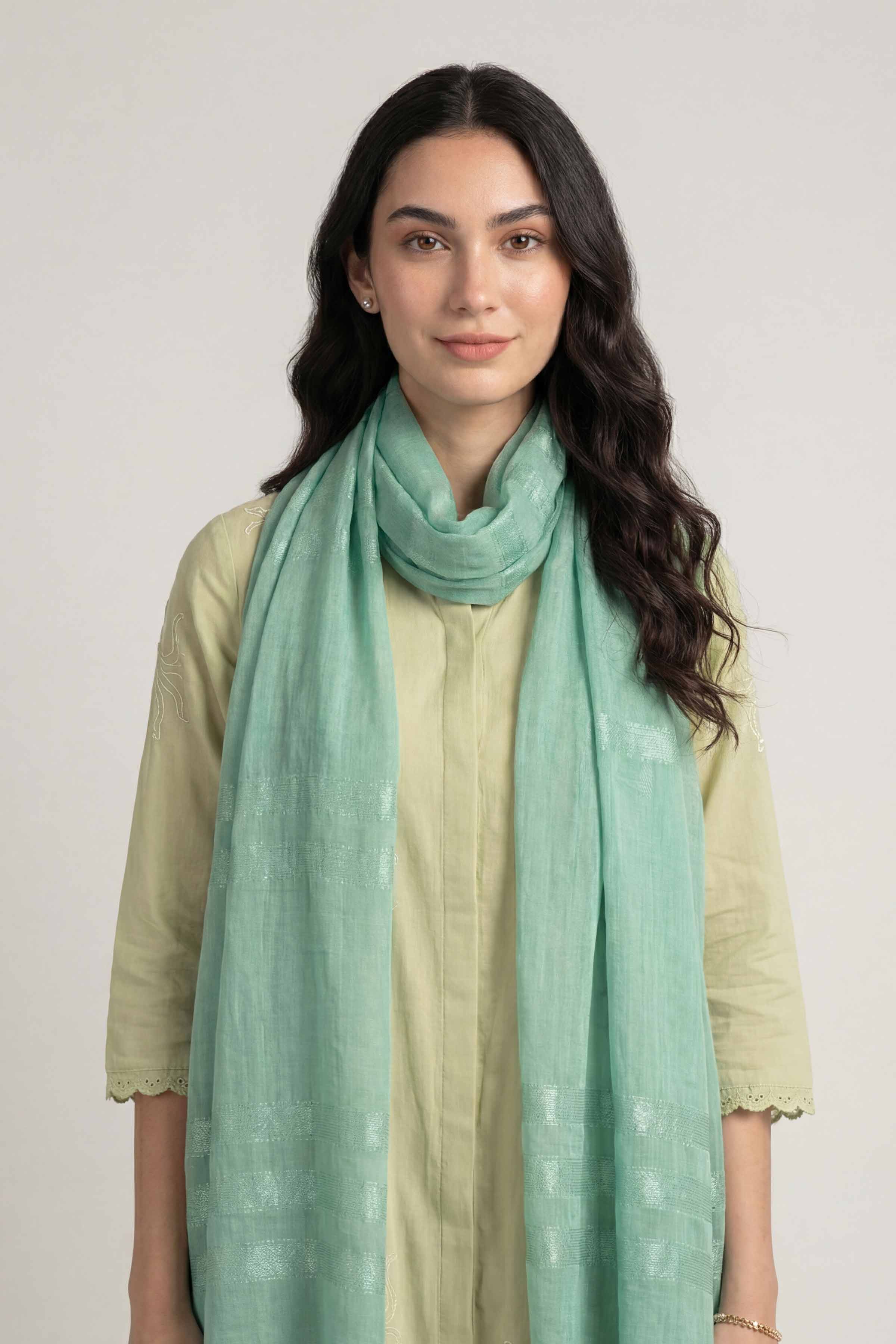 Green Women Scarf-447782104