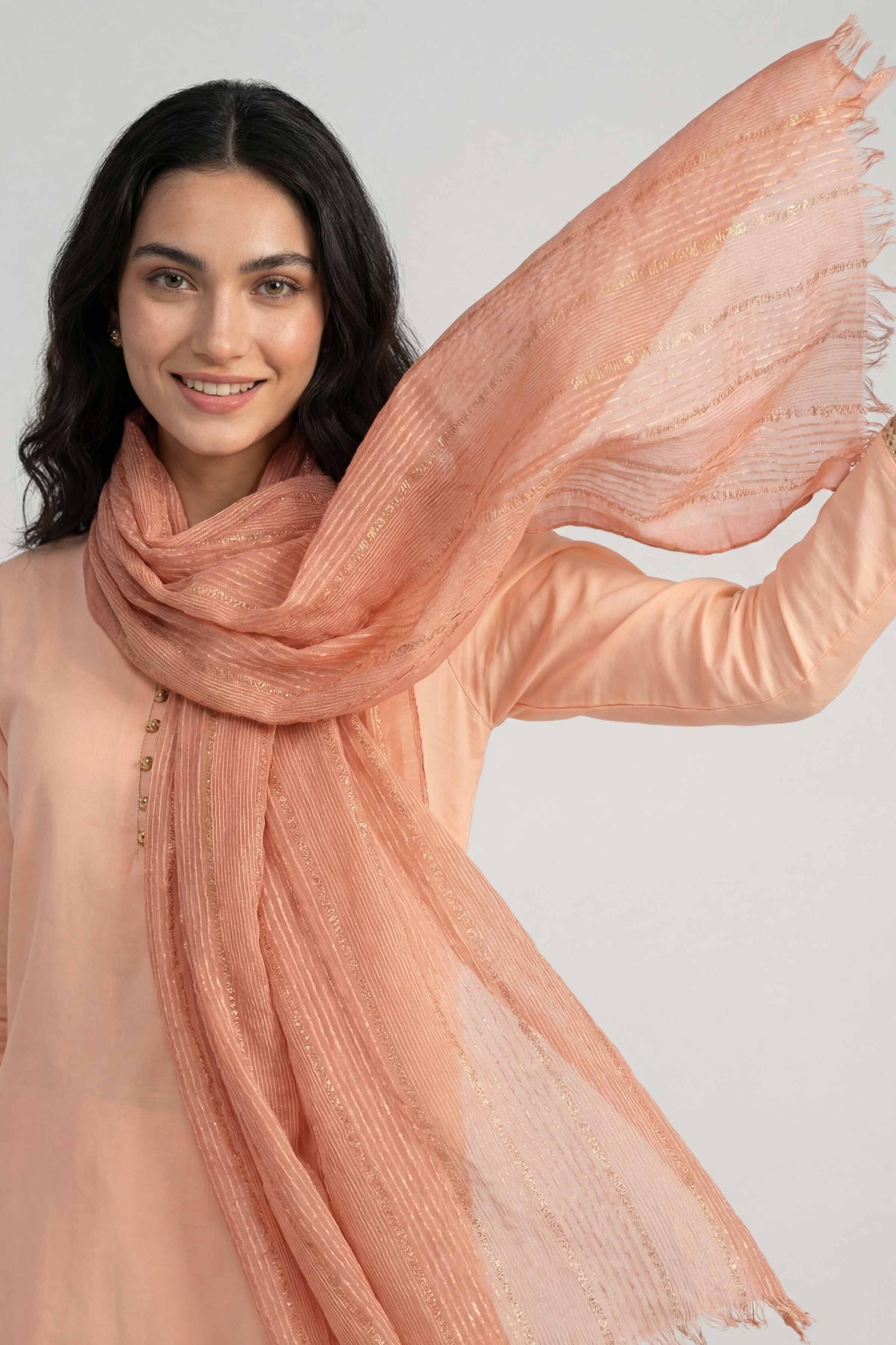 Orange Women Scarf-447792106