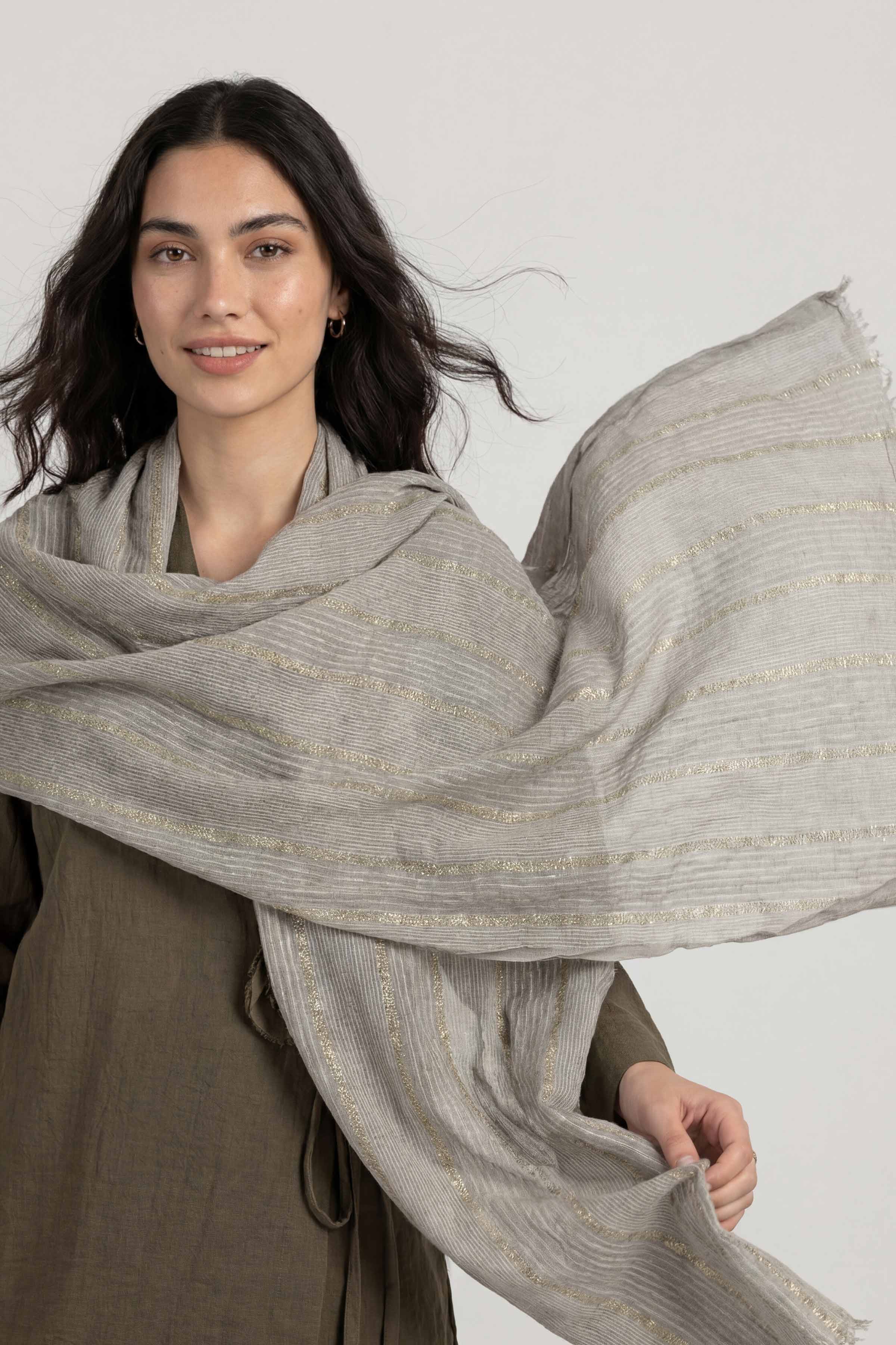Grey Women Scarf-447792111