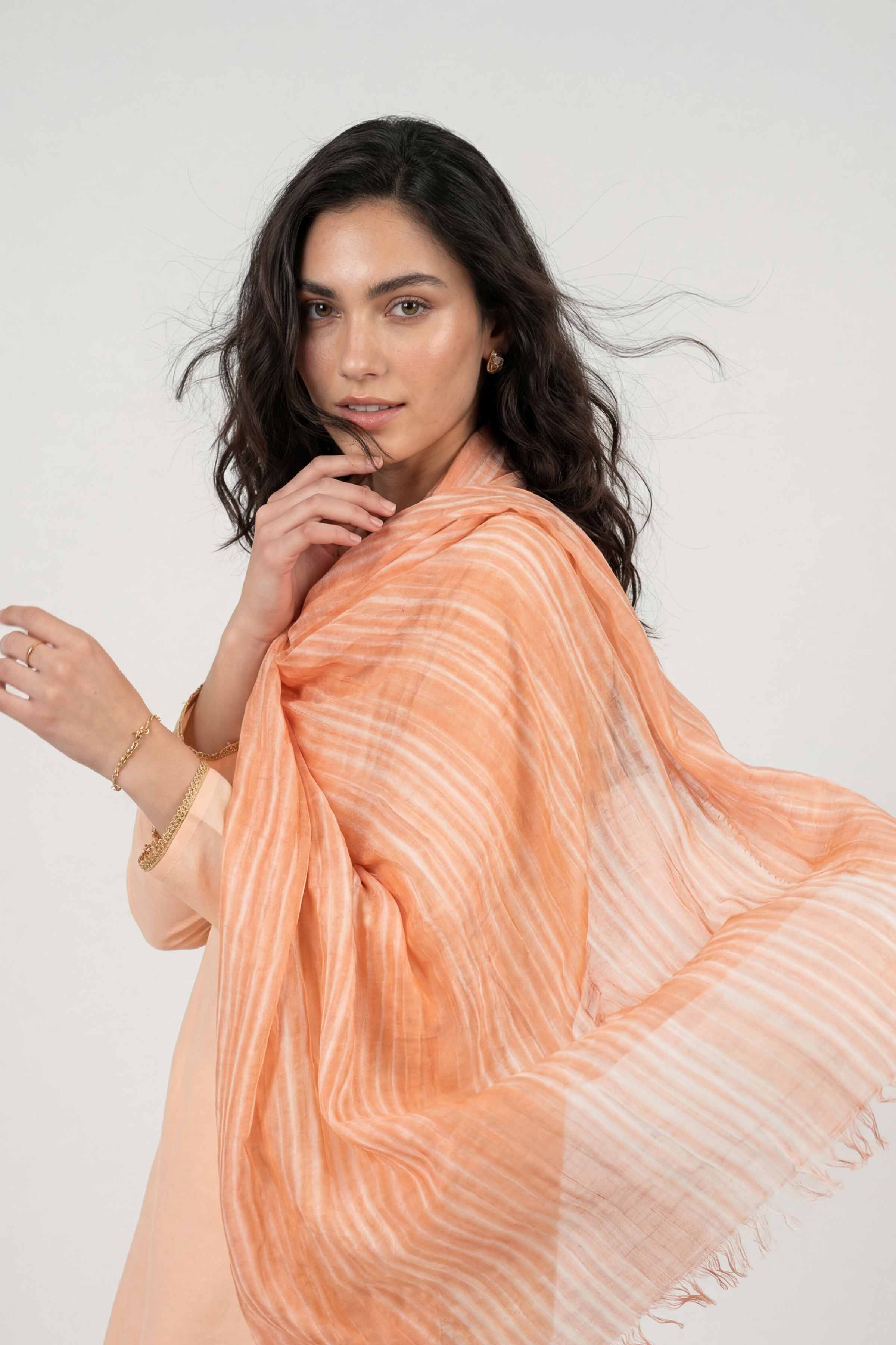 Orange Women Scarf-447802106