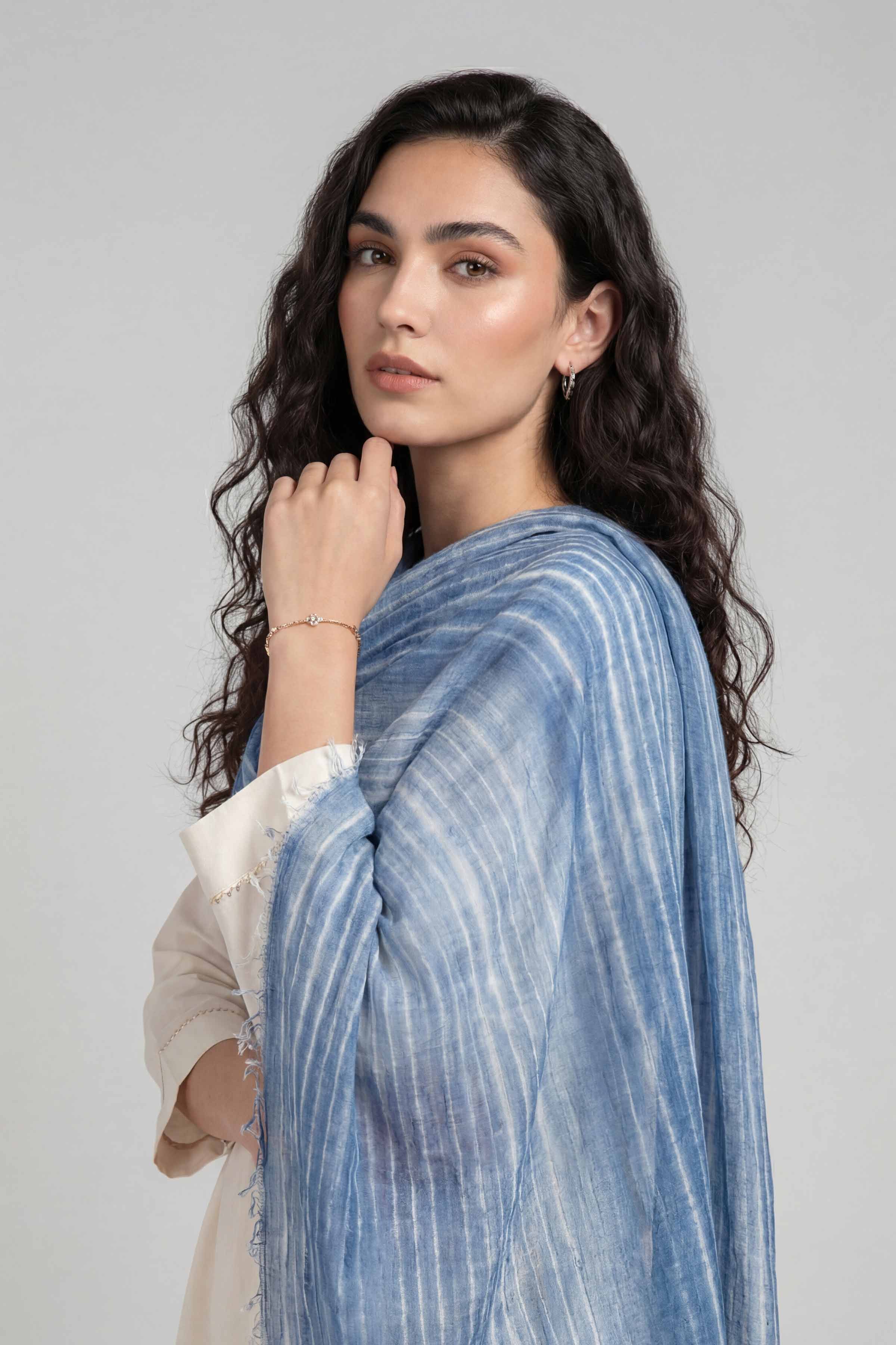 Blue Women Scarf-447802108
