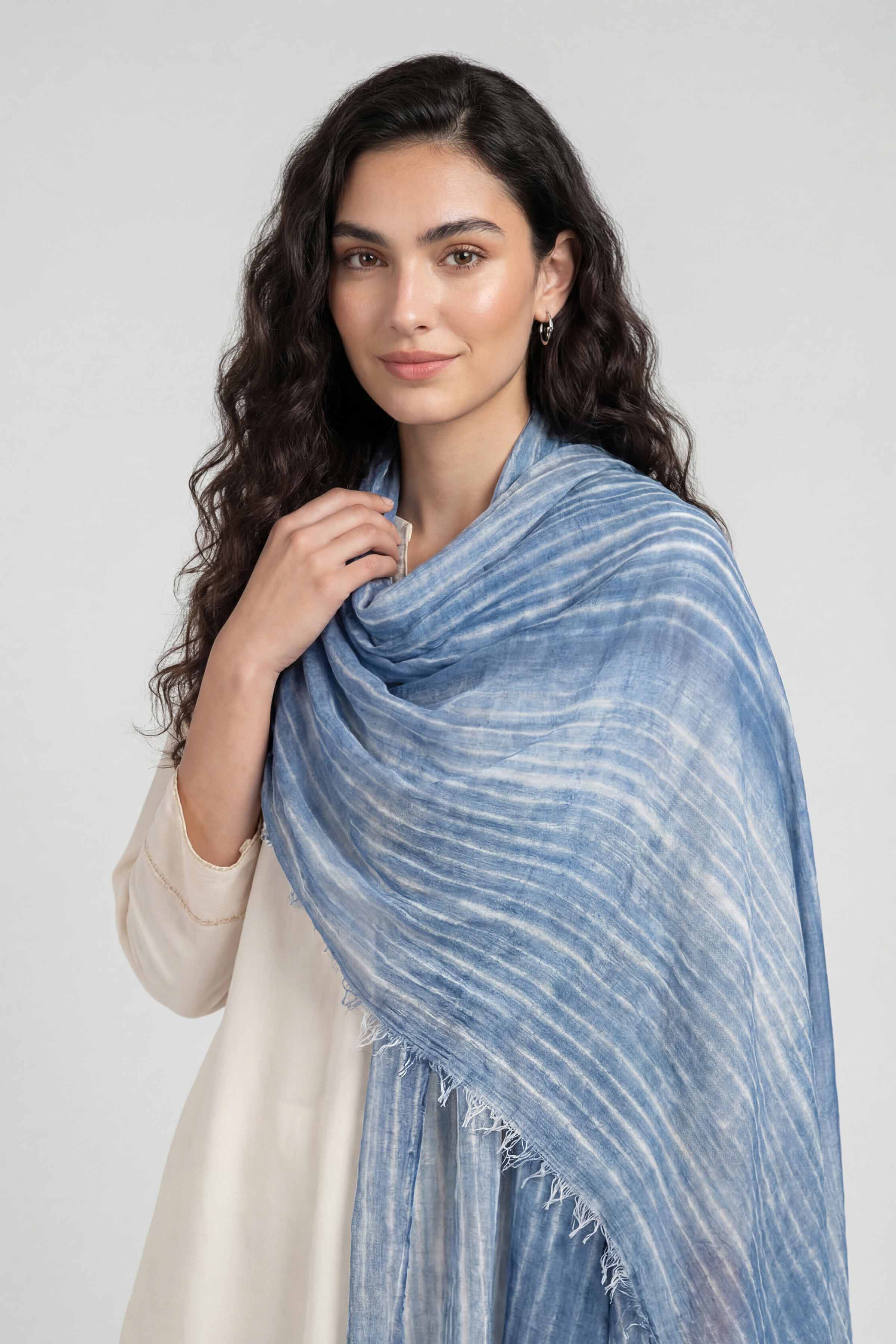 Blue Women Scarf-447802108