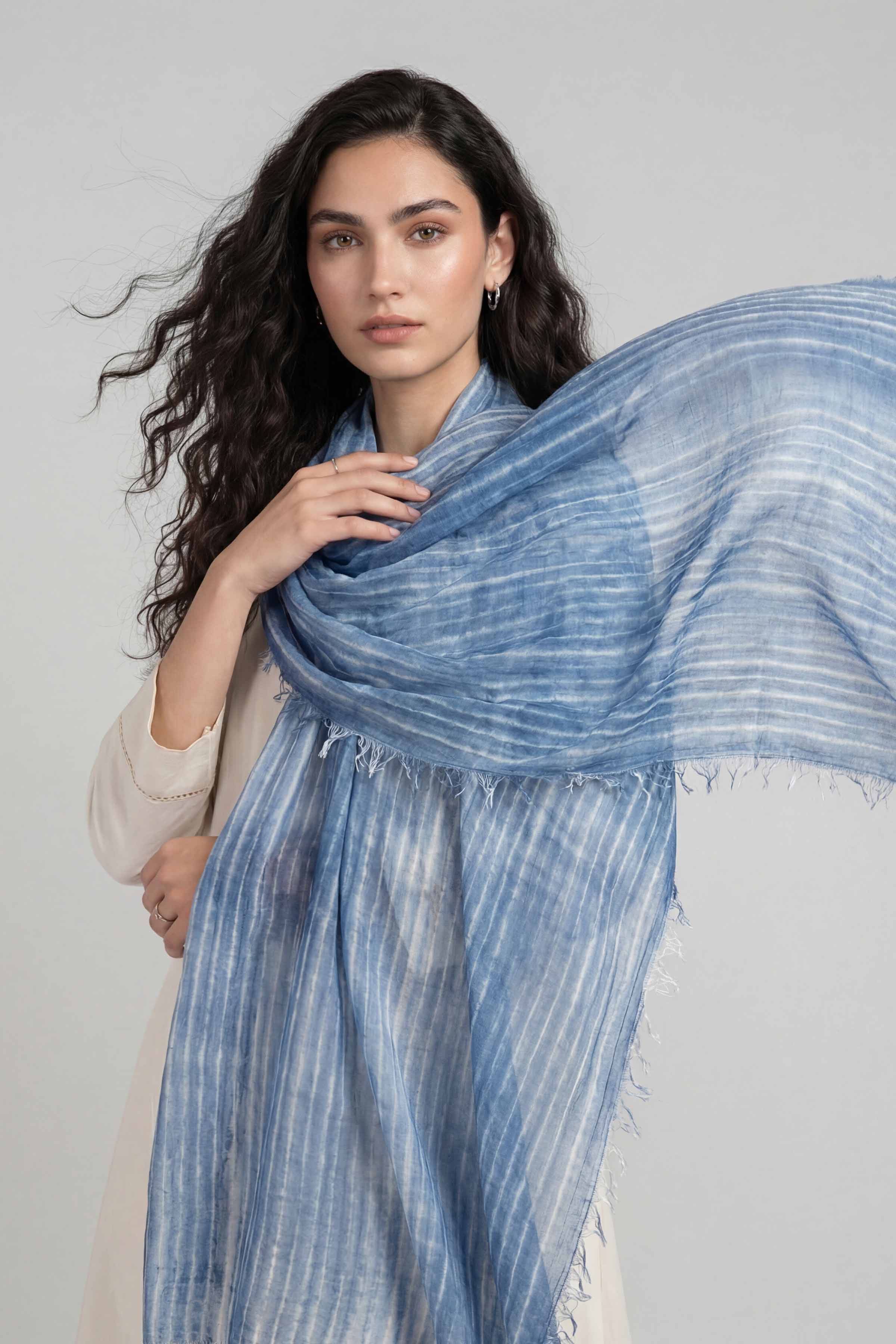 Blue Women Scarf-447802108