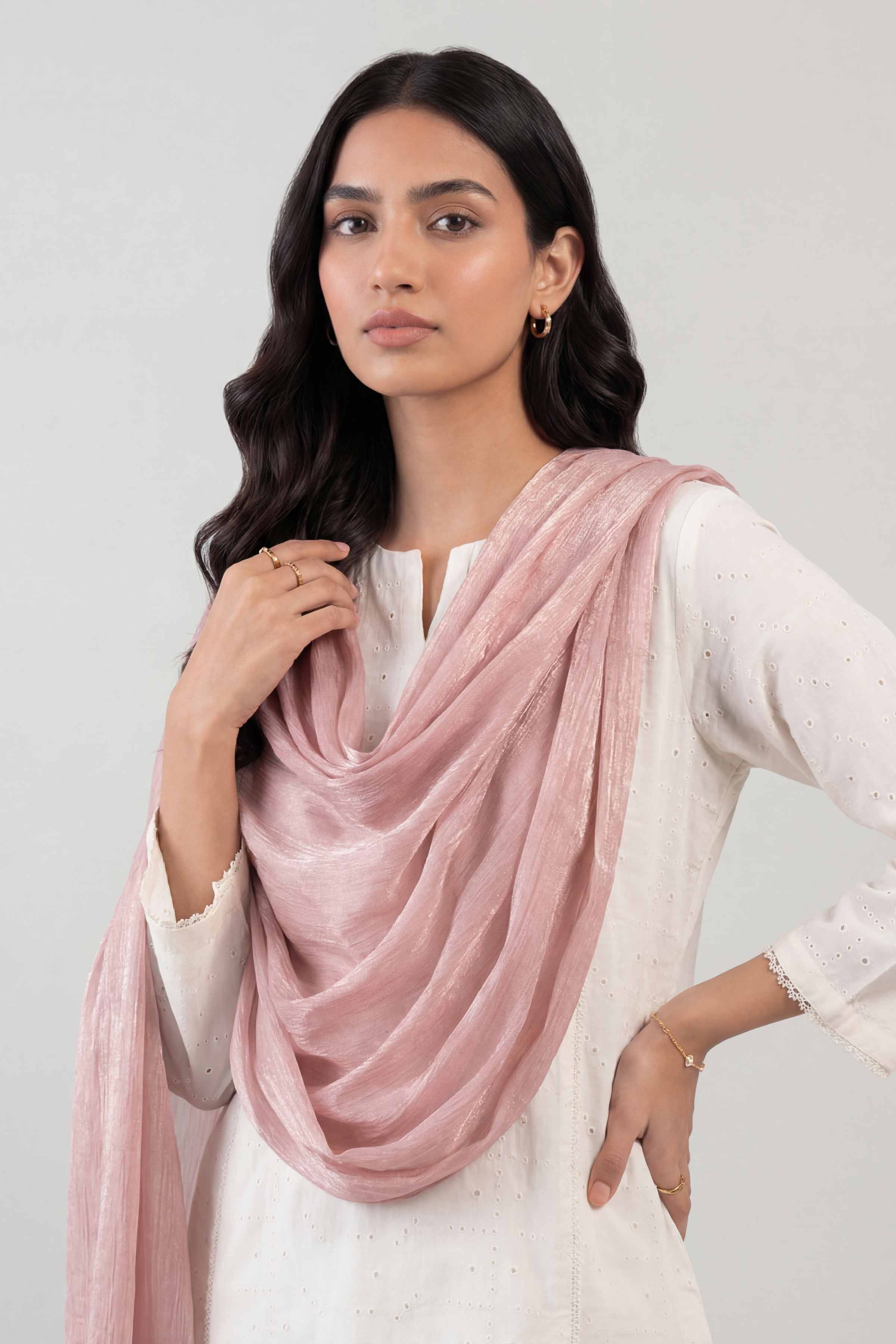 Light Pink Women Scarf-447812114
