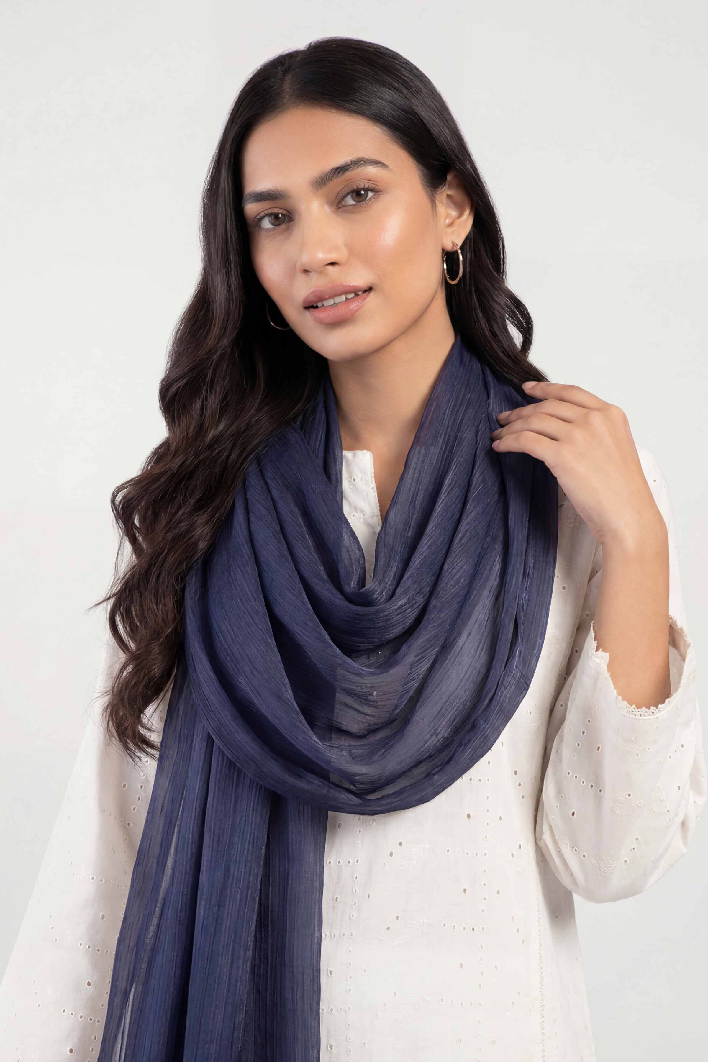 Dark Navy Women Scarf-447812121
