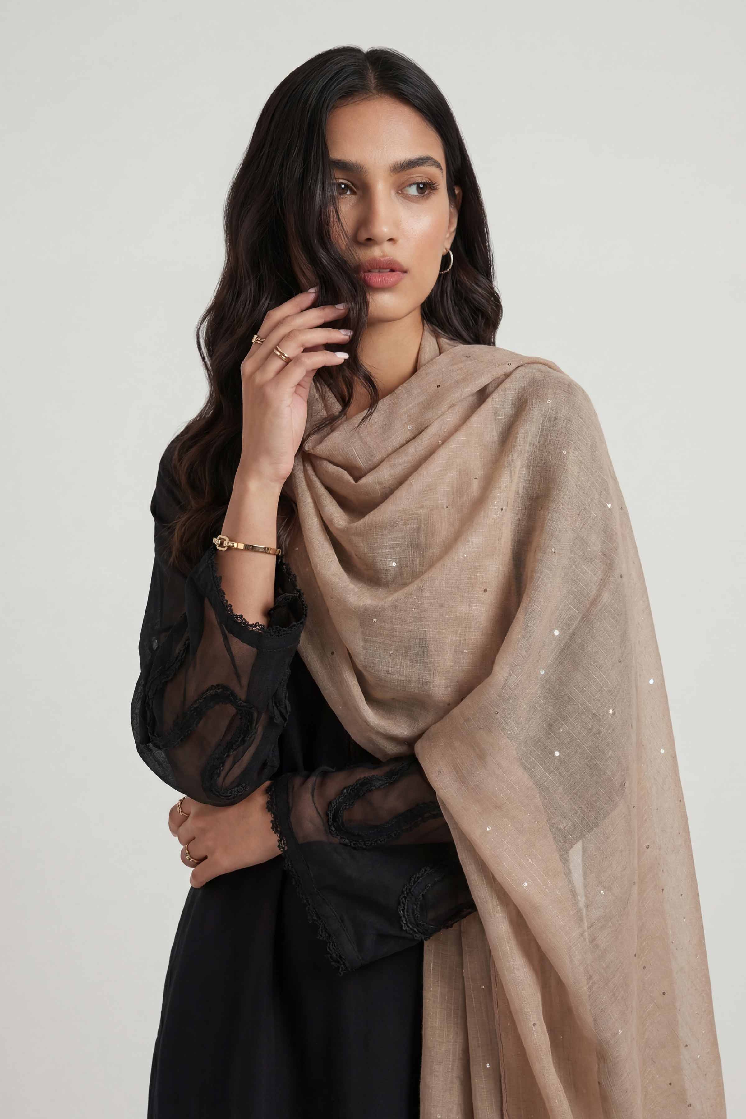 Beige Women Scarf-447822118