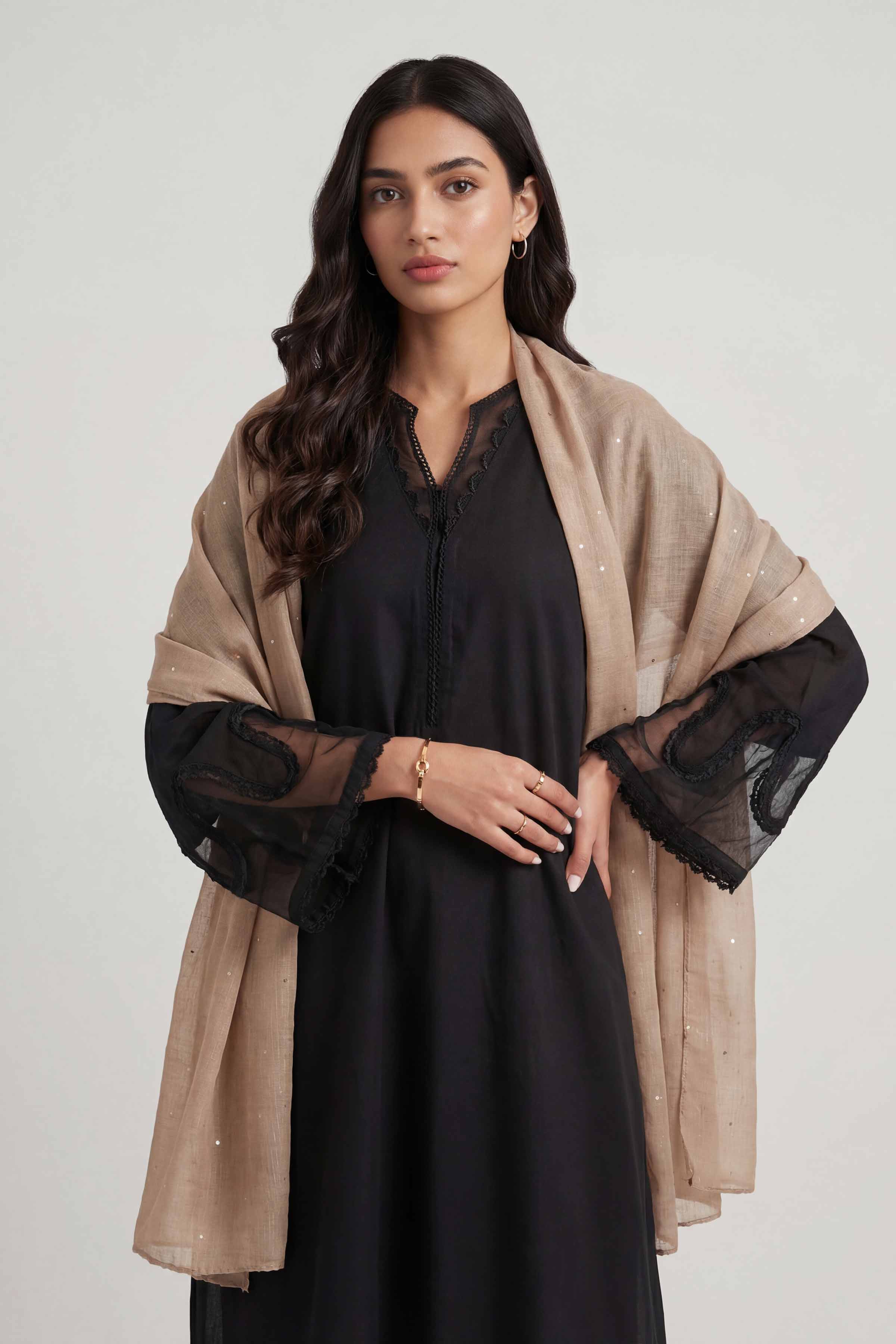 Beige Women Scarf-447822118