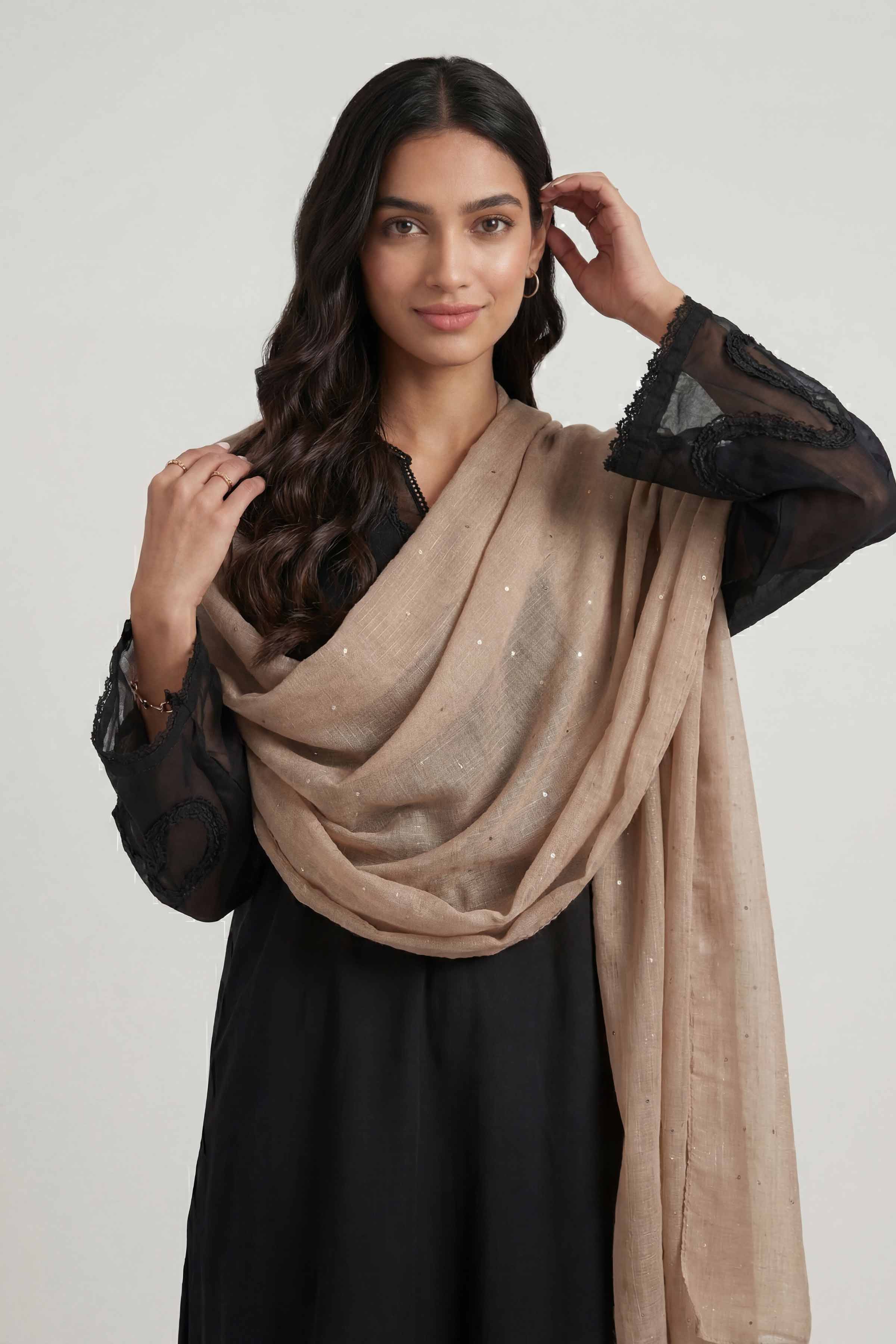 Beige Women Scarf-447822118