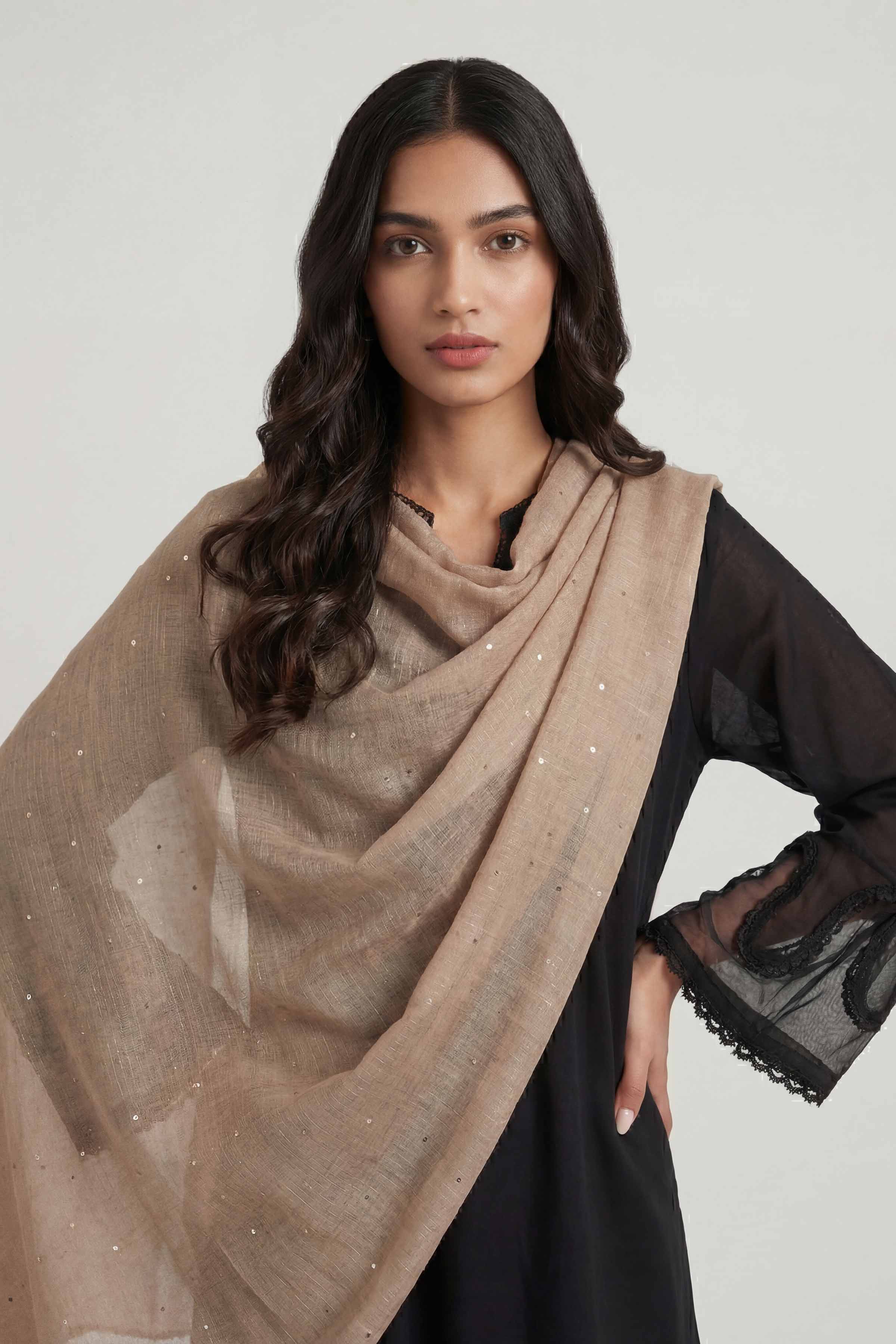 Beige Women Scarf-447822118