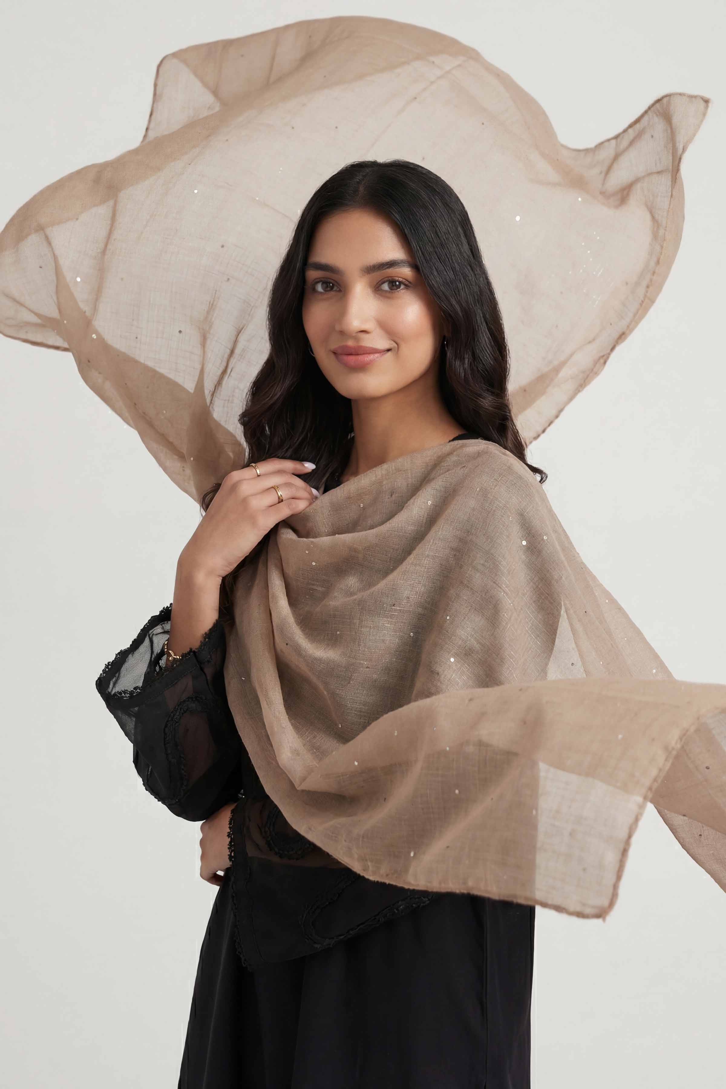 Beige Women Scarf-447822118