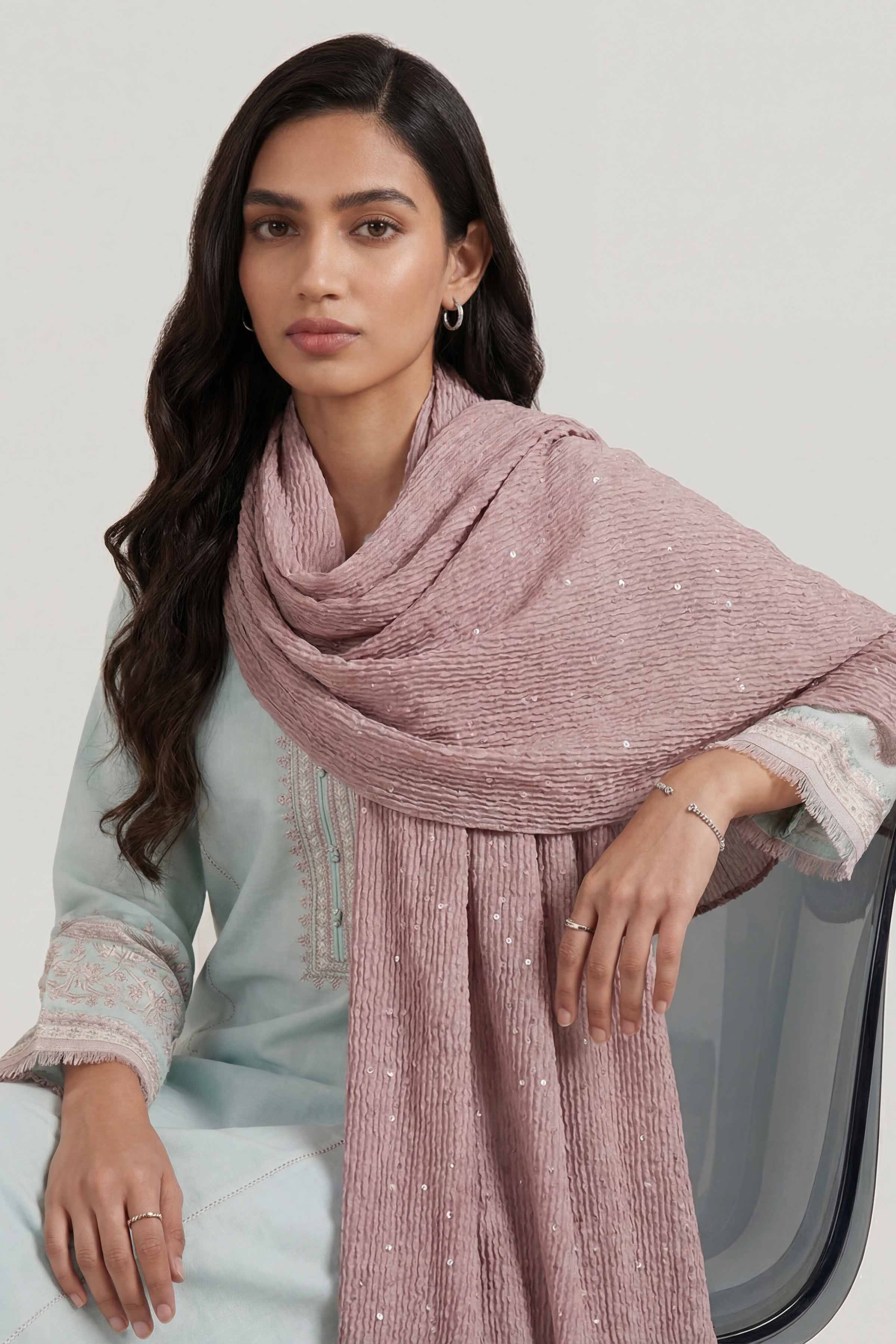Purple Women Scarf-447832109
