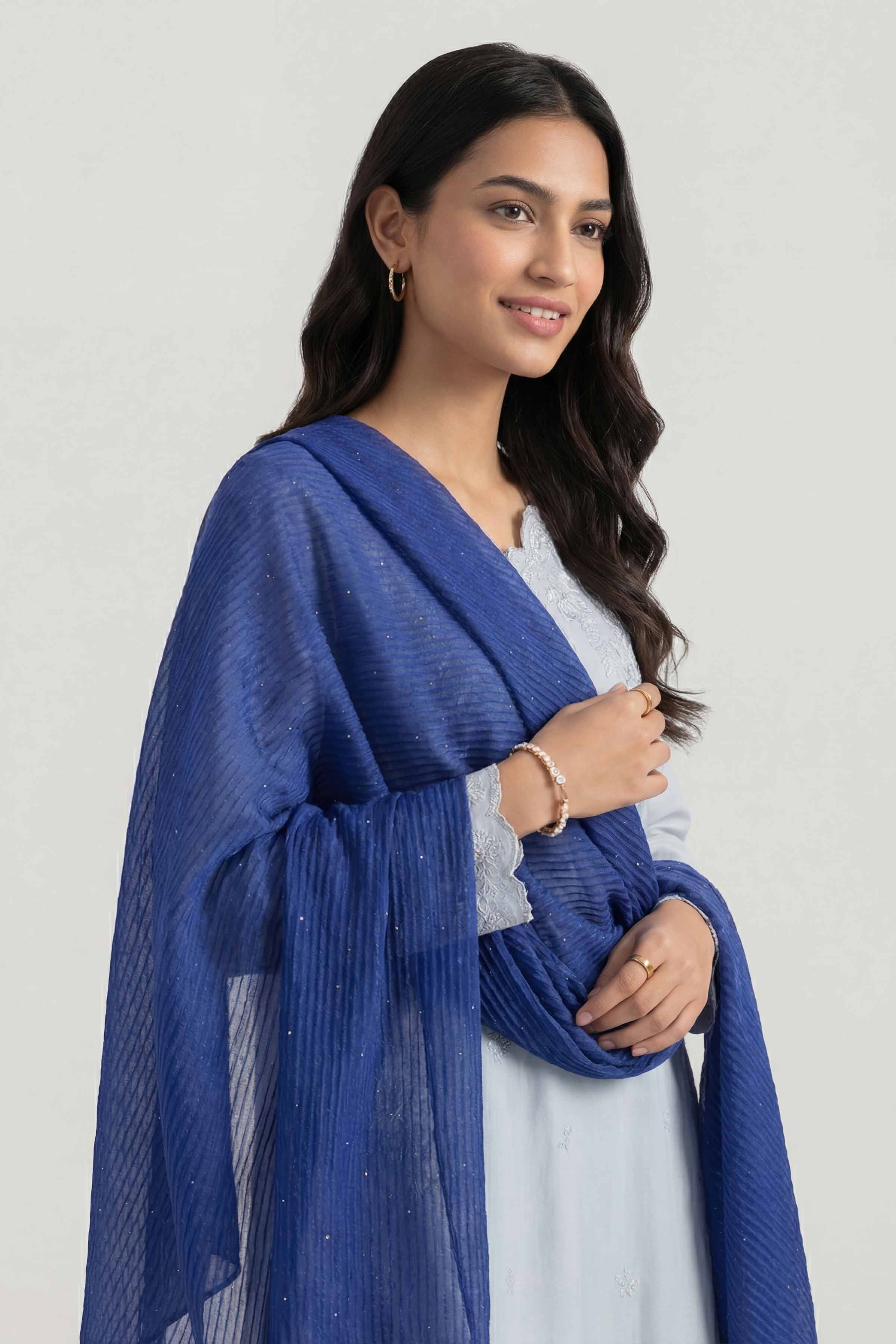 Blue Women Scarf-447842108