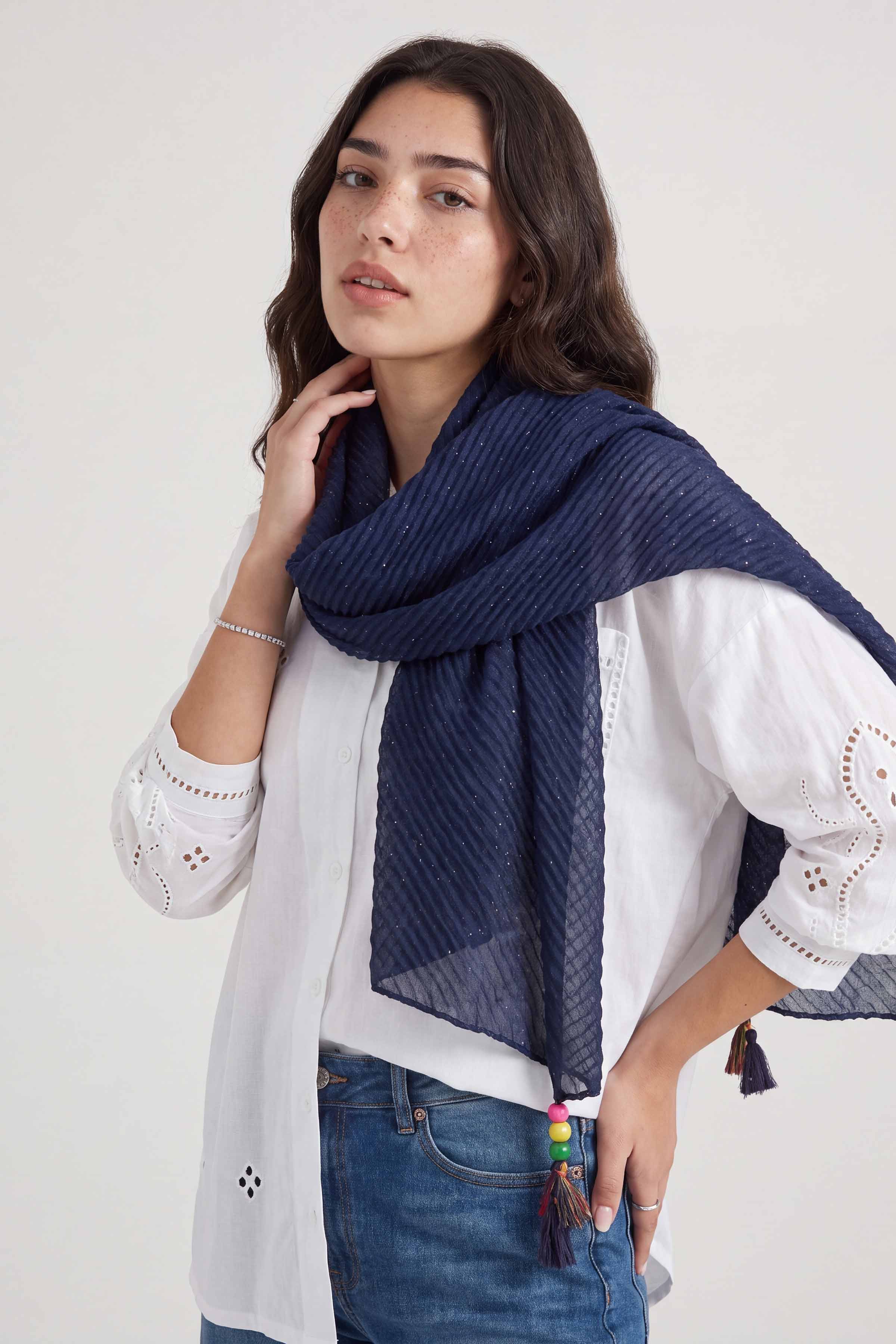 Navy Women Scarf-447842121