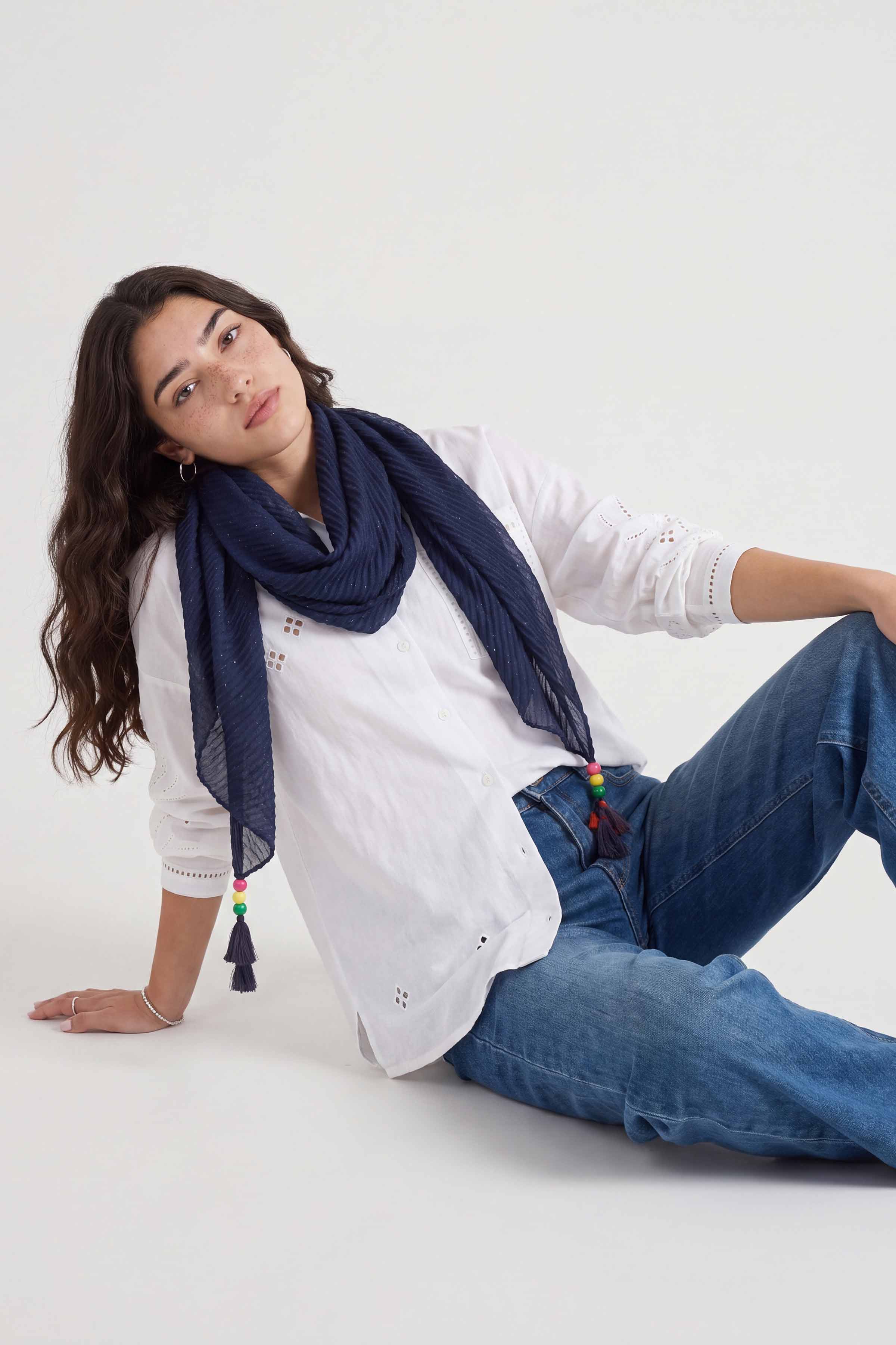 Navy Women Scarf-447842121