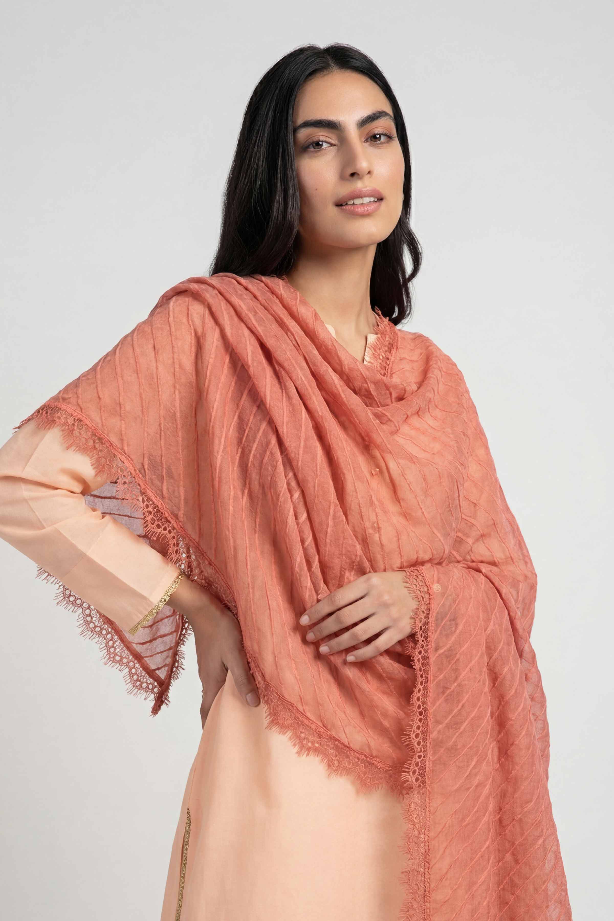 Orange Women Scarf-447882106