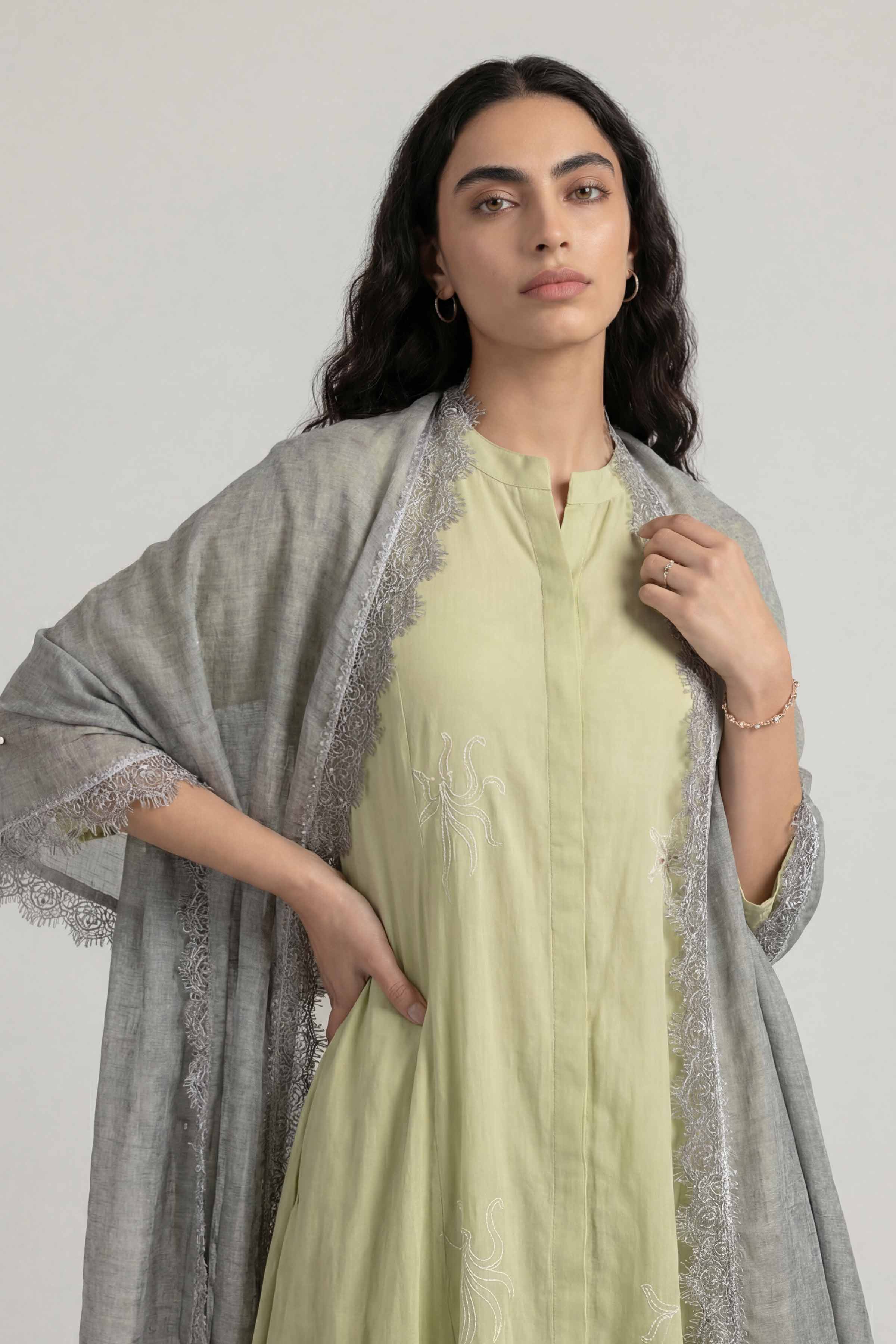 Grey Women Scarf-447912111