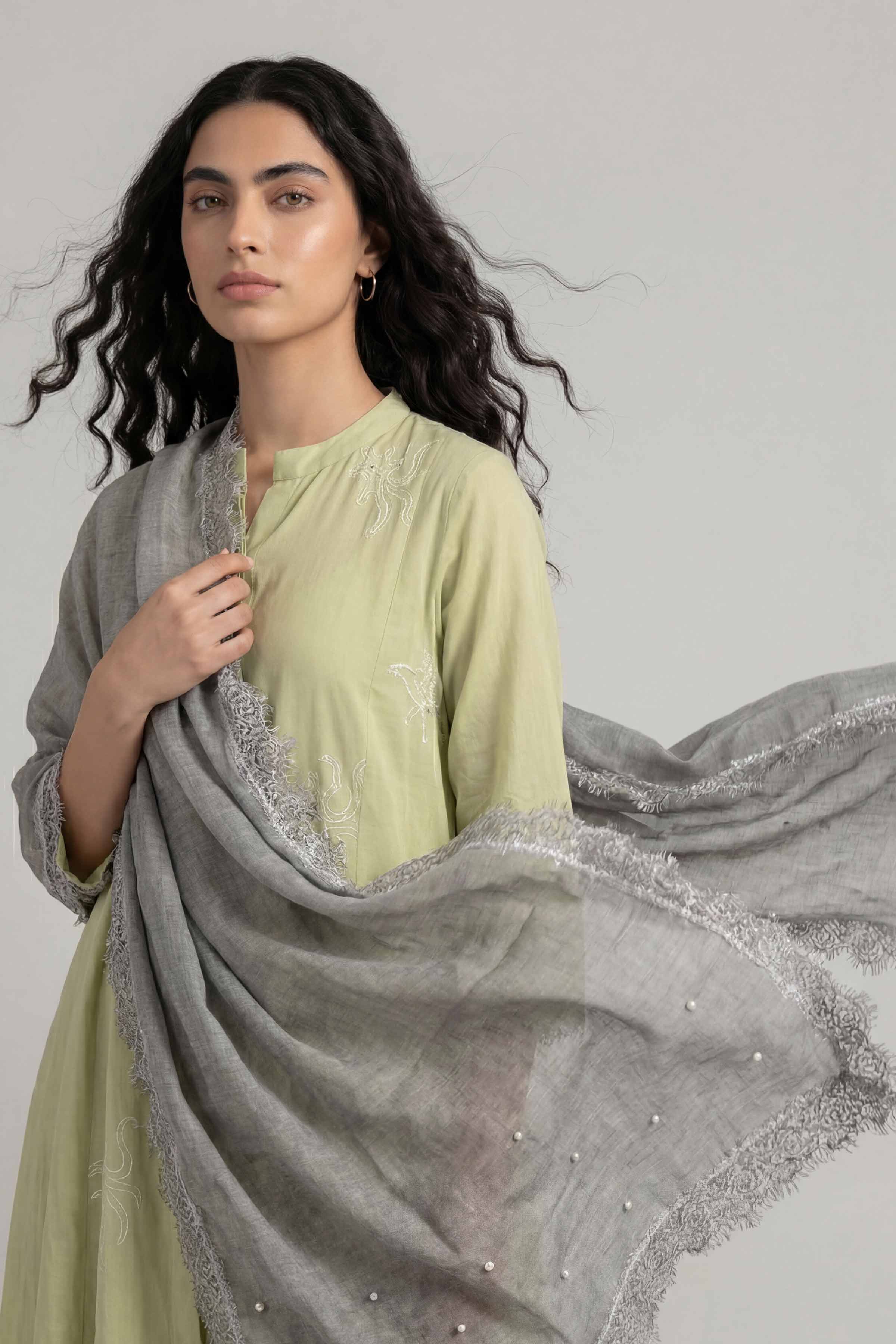 Grey Women Scarf-447912111