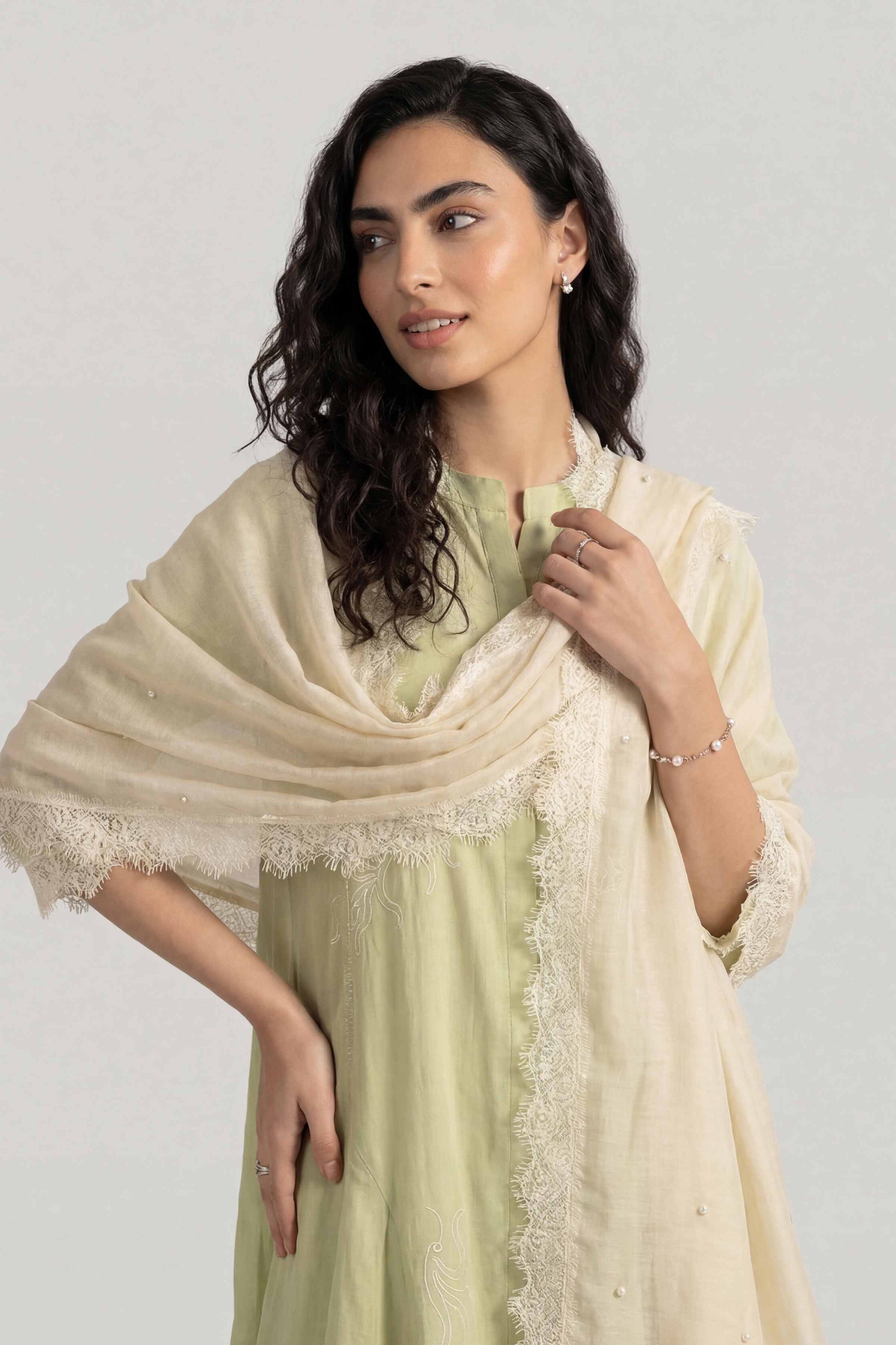 Nishat Linen Beige Women Scarf-447912118, view 1