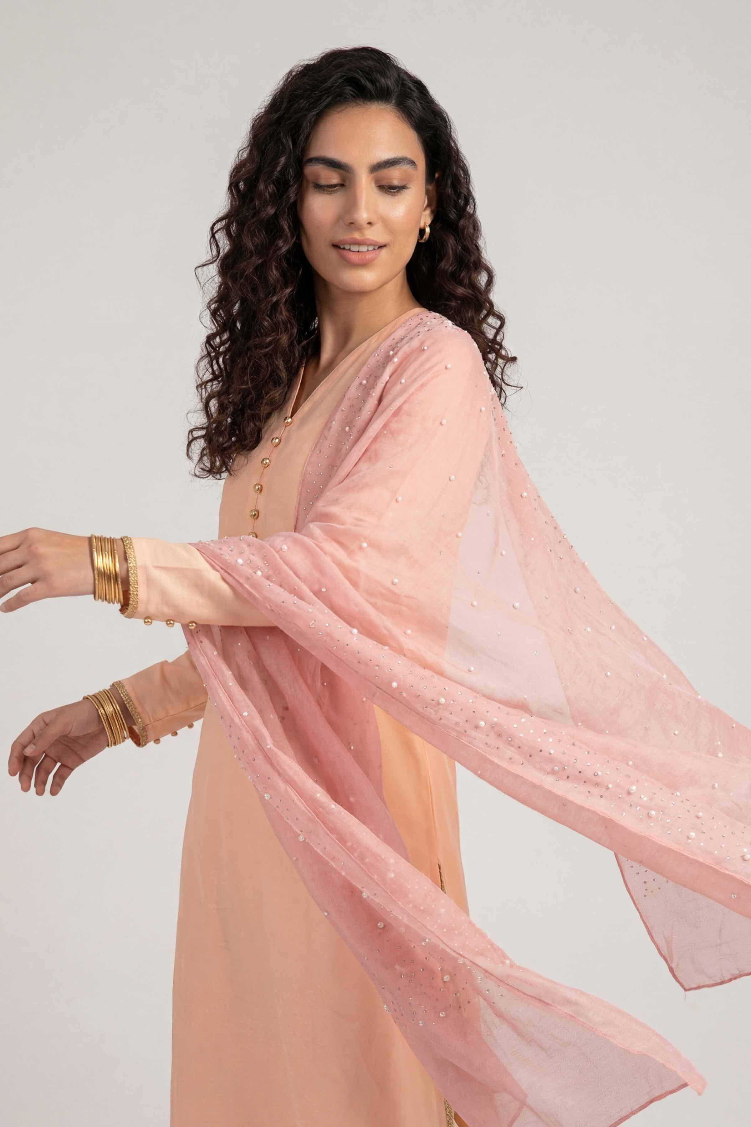 Pink Women Scarf-447932105