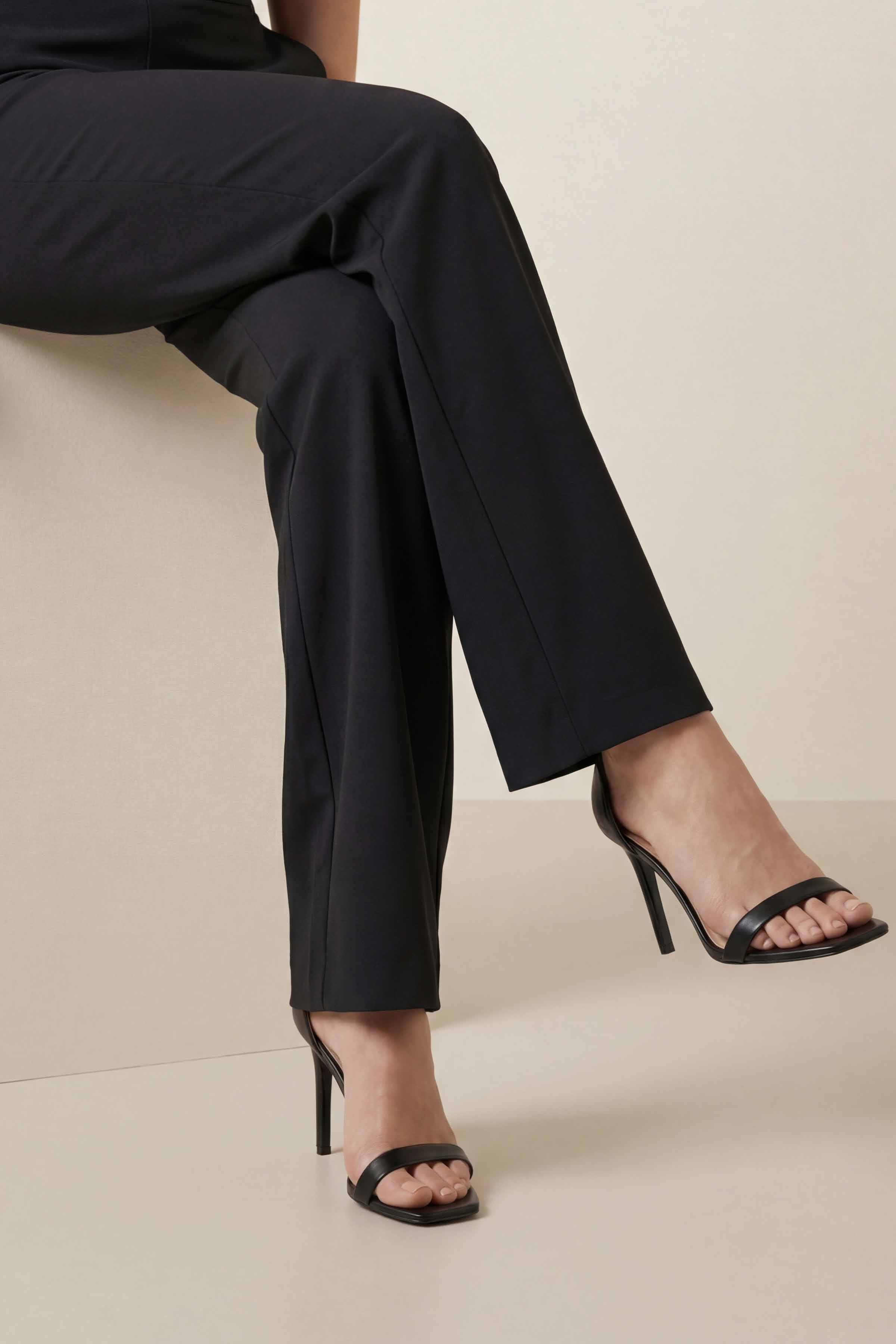 Black Women Pants-447950103