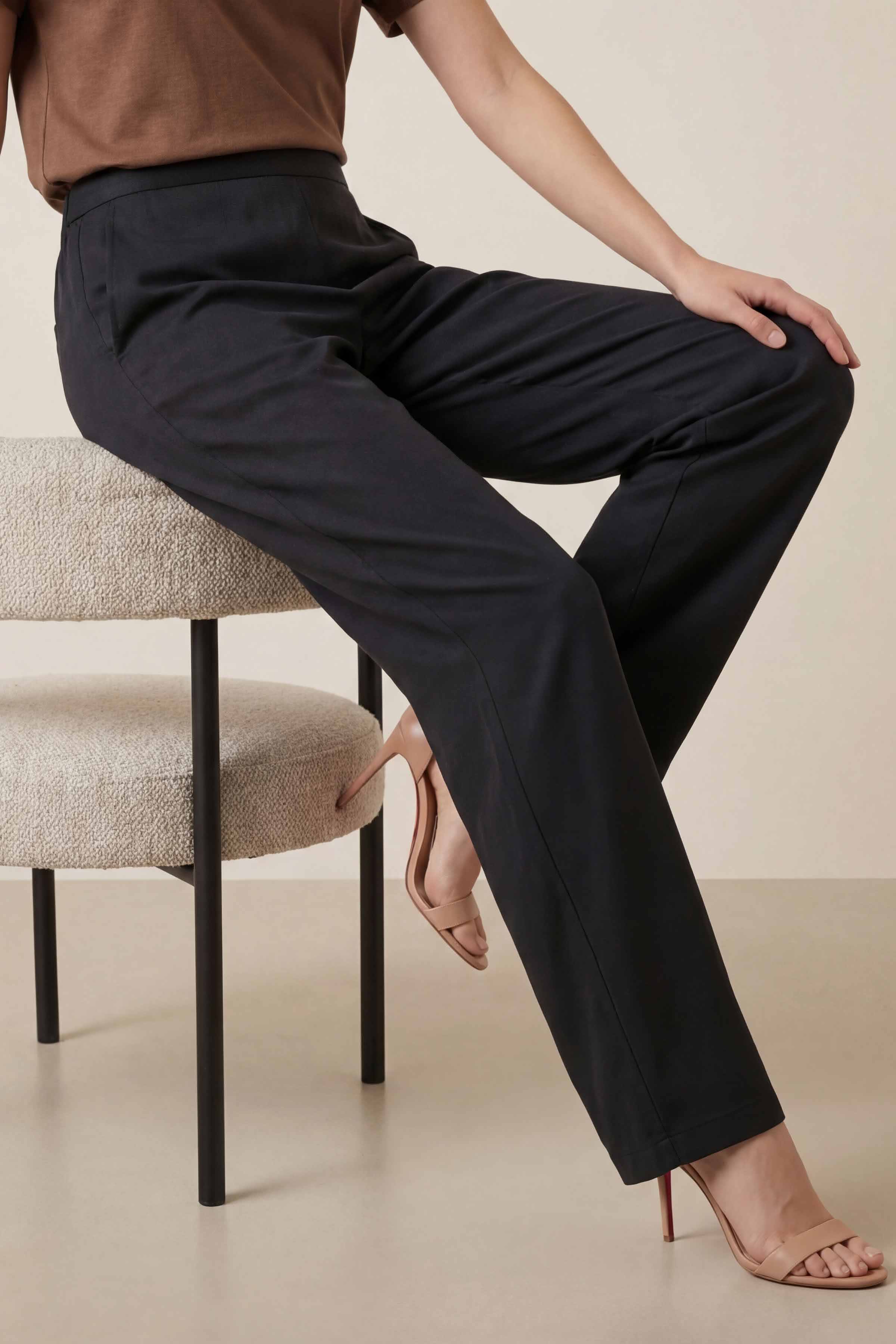 Jet Black Women Pants-447950111